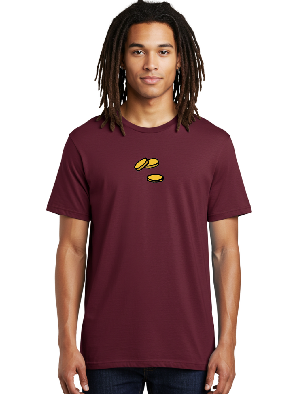 Coins Men'S Graphic Tee, 100% Cotton, Comfortable Casual Summer Wear, Machine Washable, Gold Coins, Cartoon Coins, Digital Currency, Online Payment, Cryptocurrency, Bitcoin, Money, Finance -  Aaa839