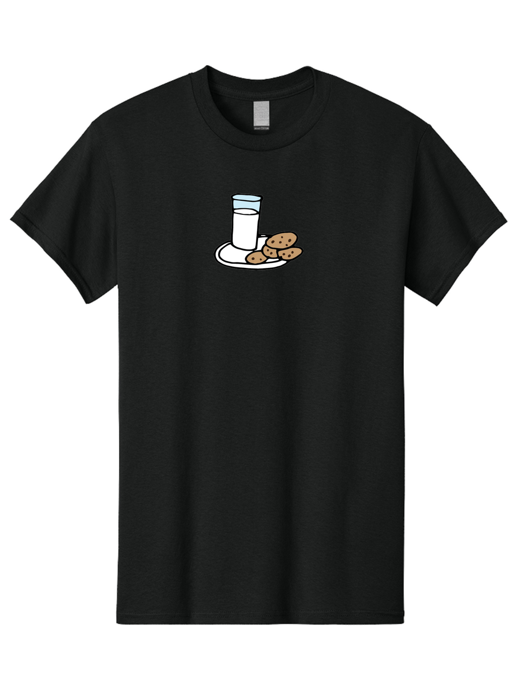 Cookies-And-Milk Men'S Graphic Tee, 100% Cotton, Comfortable Casual Summer Wear, Machine Washable, Glass Of Milk, Chocolate Chip Cookies, Sweet Treats, Snack Time, Comfort Food, Cookies And Milk, Cookie Love, Milk And Cookies -  Aaa840