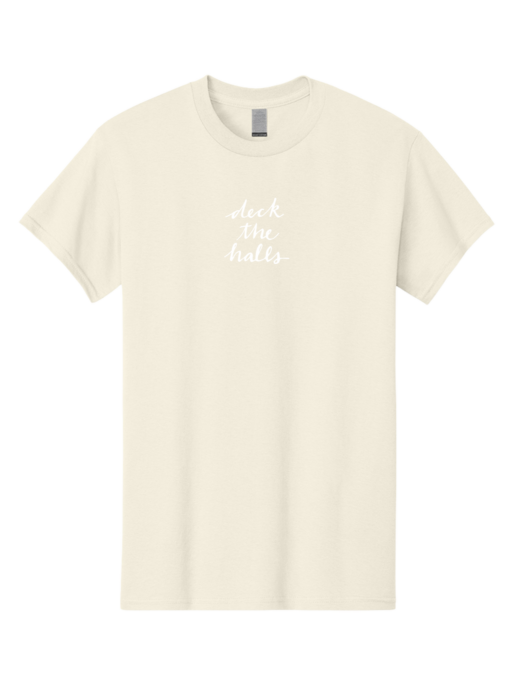 Deck-The-Halls Men'S Graphic Tee, 100% Cotton, Comfortable Casual Summer Wear, Machine Washable, Deck The Halls, Holiday Phrase, Festive Greeting, Christmas Message, Winter Decoration, Seasonal Phrase -  Aaa850