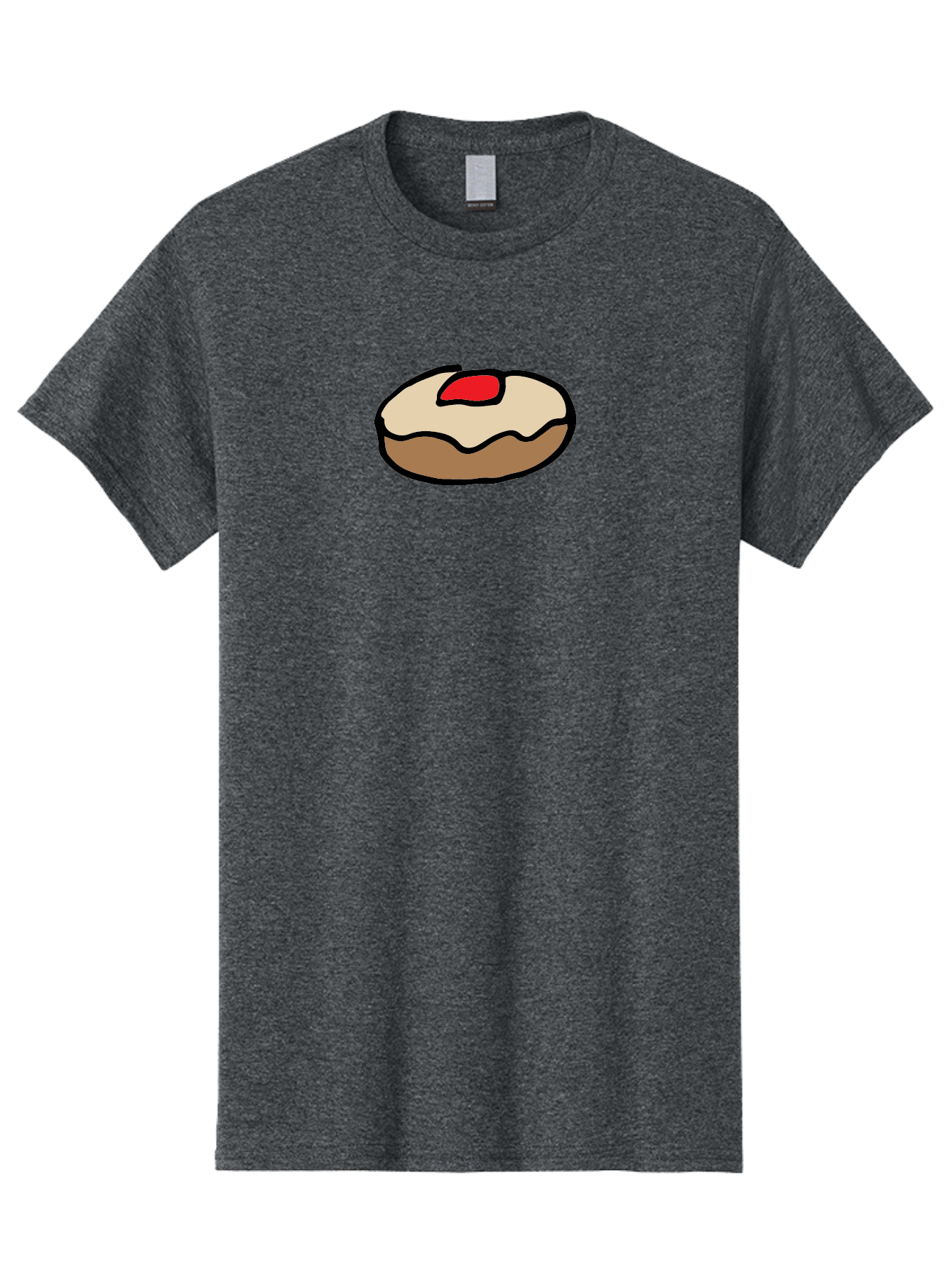 Donut-With-Cherry Men'S Graphic Tee, 100% Cotton, Comfortable Casual Summer Wear, Machine Washable, Donut With Cherry On Top, Sweet Treat, Dessert, Glazed Donut, Cherry Topping, Tasty Pastry, Baked Goods, Sweet Tooth, Donut Love, Foodie, -  Aaa860
