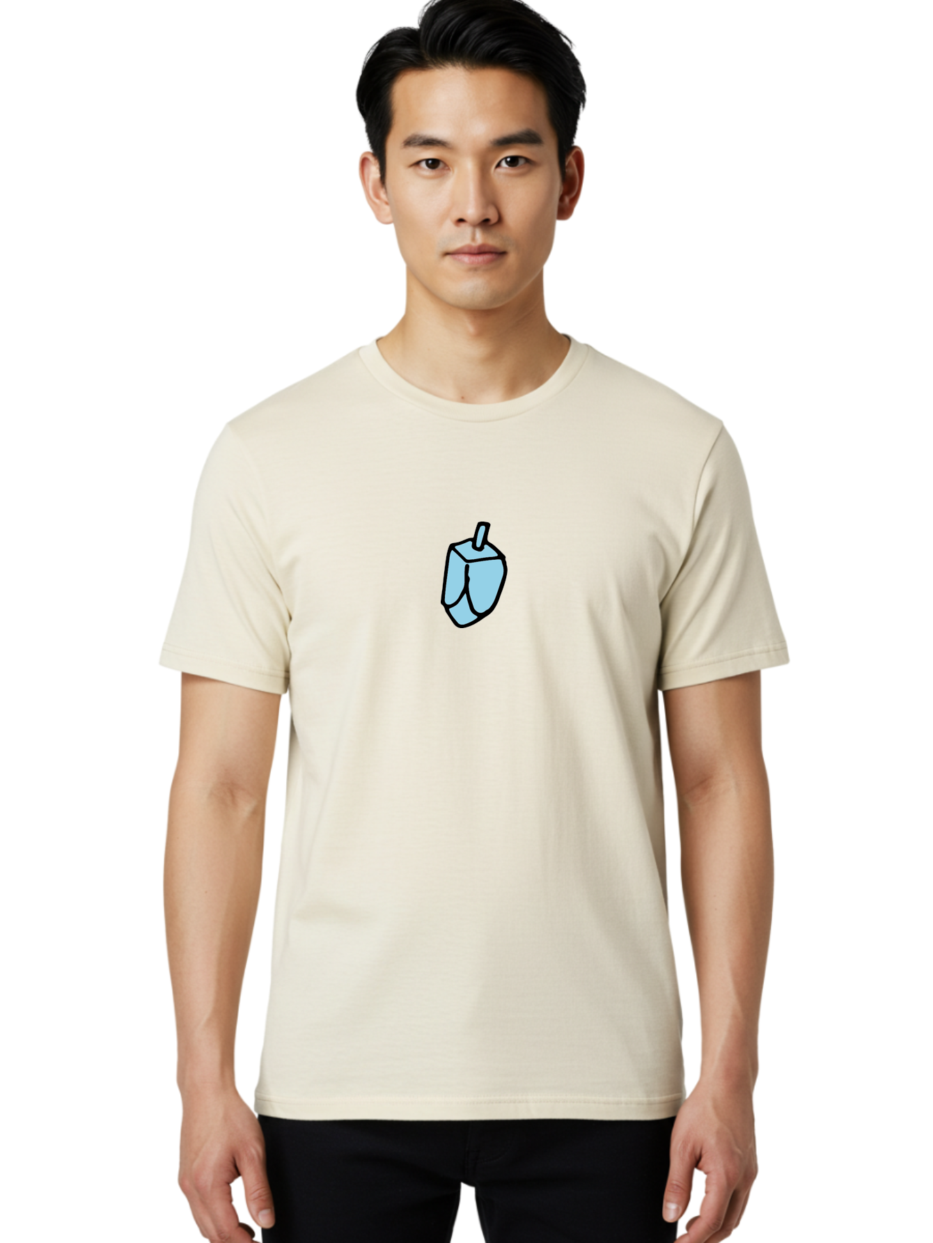 Dreidel Men'S Graphic Tee, 100% Cotton, Comfortable Casual Summer Wear, Machine Washable, Dreidel, Hanukkah, Jewish Tradition, Spinning Top, Jewish Holiday, Festive Symbol, Cultural Icon, Game Piece -  Aaa864