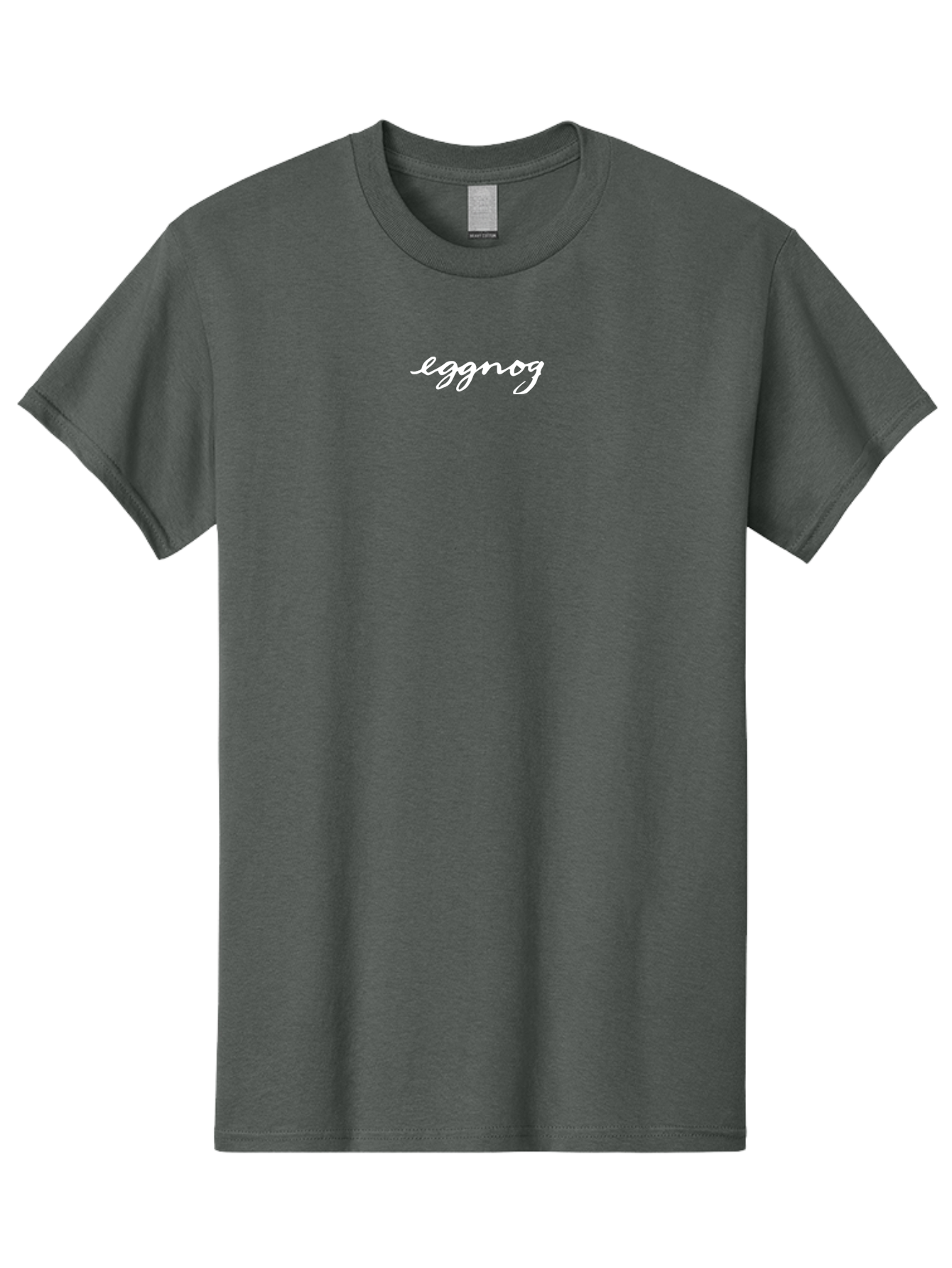 Eggnog Men'S Graphic Tee, 100% Cotton, Comfortable Casual Summer Wear, Machine Washable, Eggnog, Holiday Drink, Festive Beverage, Creamy Treat, Winter Warmer, Seasonal Delight, White Cursive Text -  Aaa868