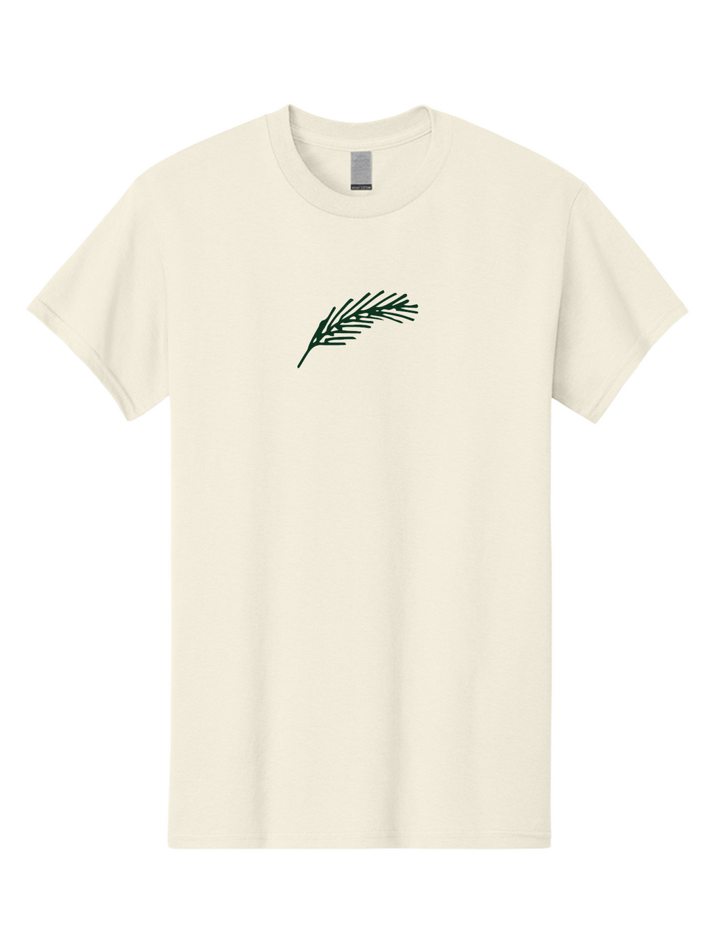Feather Men'S Graphic Tee, 100% Cotton, Comfortable Casual Summer Wear, Machine Washable, Simple Pine Branch, Minimalist Design, Black Silhouette, Leafy Greens, Botanical Illustration, Natural Elements, Abstract Art, Modern Graphics -  Aaa873