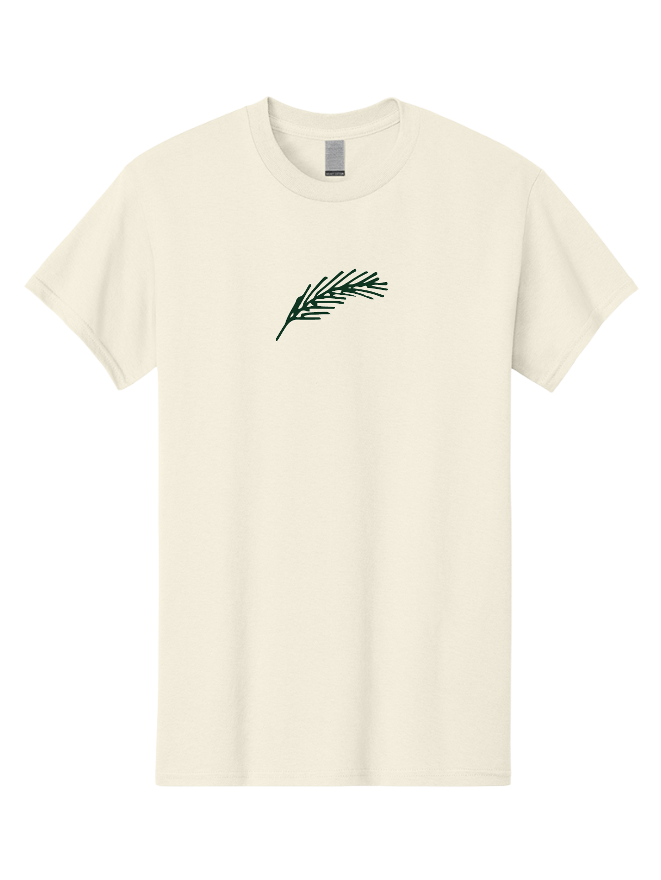 Feather Men'S Graphic Tee, 100% Cotton, Comfortable Casual Summer Wear, Machine Washable, Simple Pine Branch, Minimalist Design, Black Silhouette, Leafy Greens, Botanical Illustration, Natural Elements, Abstract Art, Modern Graphics -  Aaa873