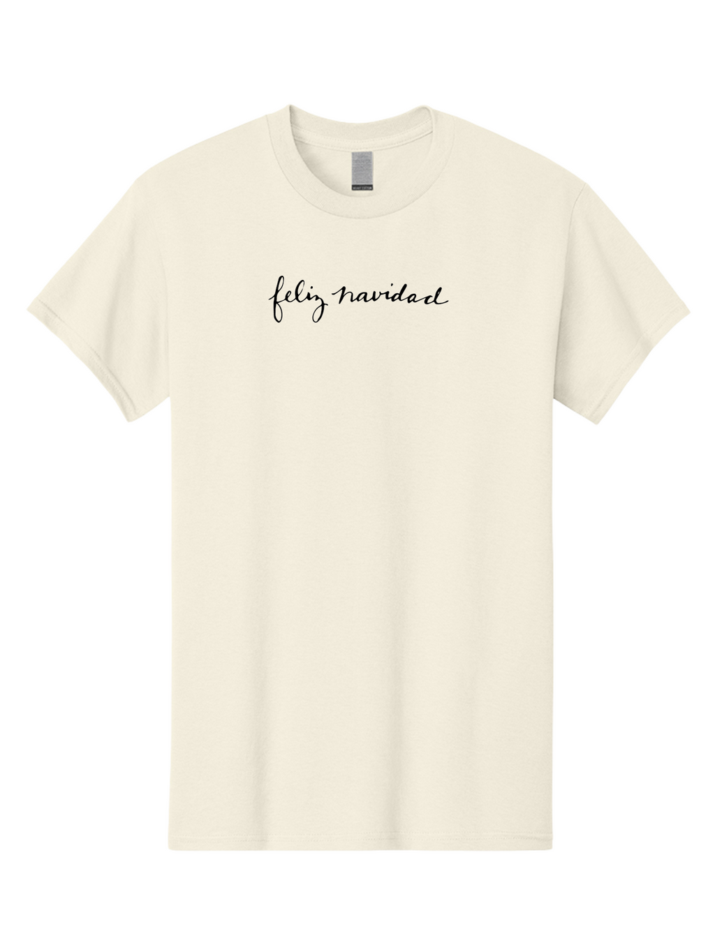 Feliz-Navidad-1 Men'S Graphic Tee, 100% Cotton, Comfortable Casual Summer Wear, Machine Washable, Feliz Navidad, Holiday Greeting, Spanish Christmas, Festive Wishes, Cursive Script, Merry Christmas Message, Christmas Card Text -  Aaa874