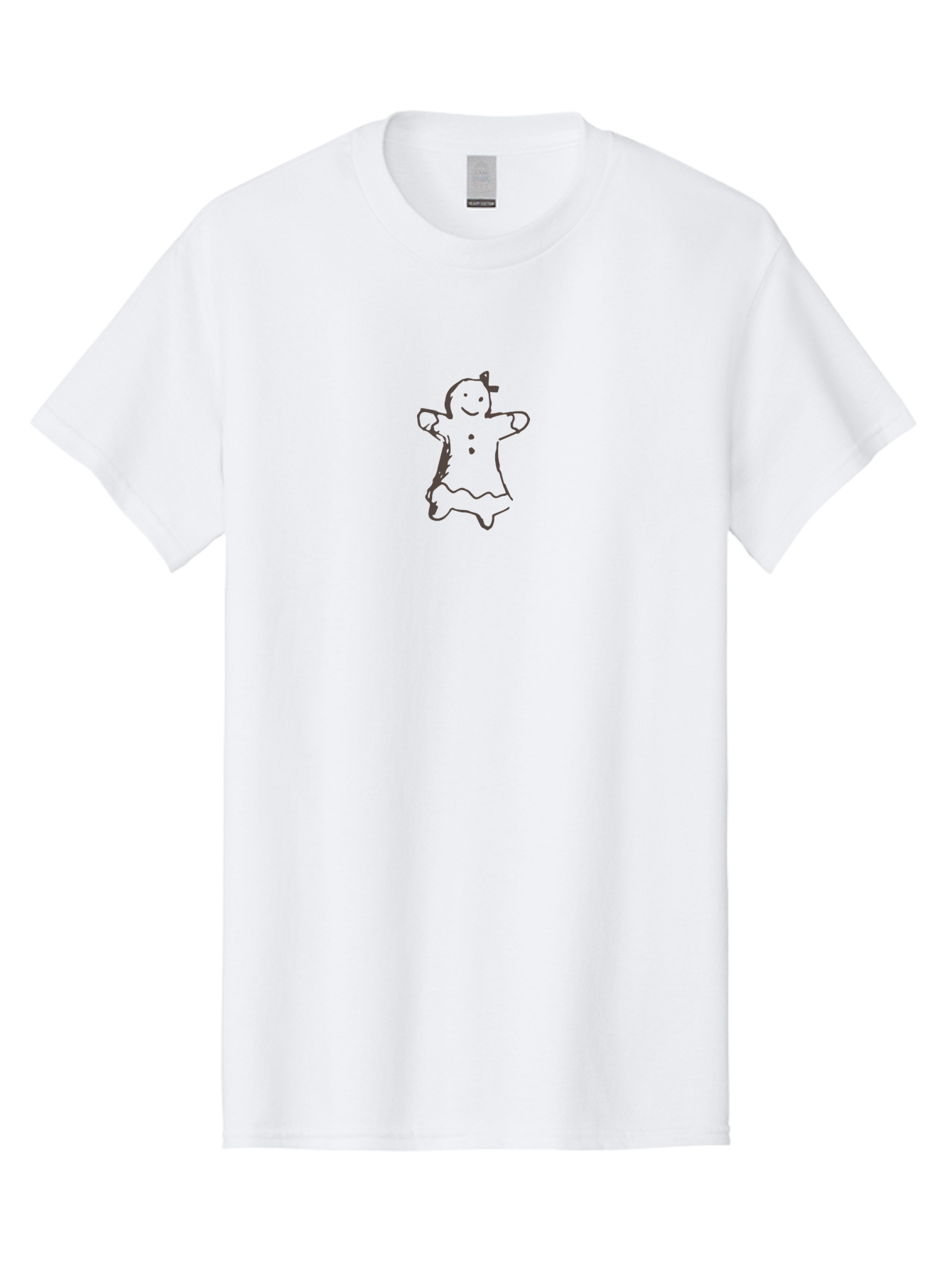 Gingerbread-Man-2 Men'S Graphic Tee, 100% Cotton, Comfortable Casual Summer Wear, Machine Washable, Gingerbread Man, Holiday Treat, Sweet Cookie, Festive Dessert, Cartoon Character, Smiling Face, Cute Illustration, Cookie Decoration, -  Aaa898