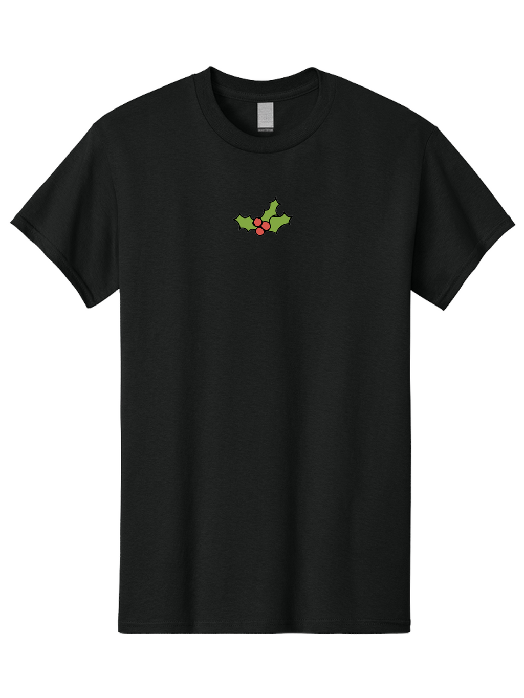 Holly-1 Men'S Graphic Tee, 100% Cotton, Comfortable Casual Summer Wear, Machine Washable, Holly Leaves, Red Berries, Festive Decor, Christmas Symbol, Traditional Motif, Winter Decoration, Holiday Theme -  Aaa928