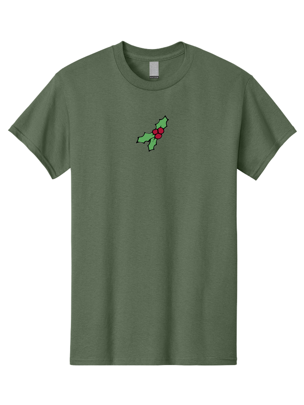 Holly-3 Men'S Graphic Tee, 100% Cotton, Comfortable Casual Summer Wear, Machine Washable, Holiday Decoration, Festive Sprig, Red Berries, Holly Leaves, Christmas Symbol, Festive Decor, Winter Wonderland, Seasonal Charm -  Aaa930