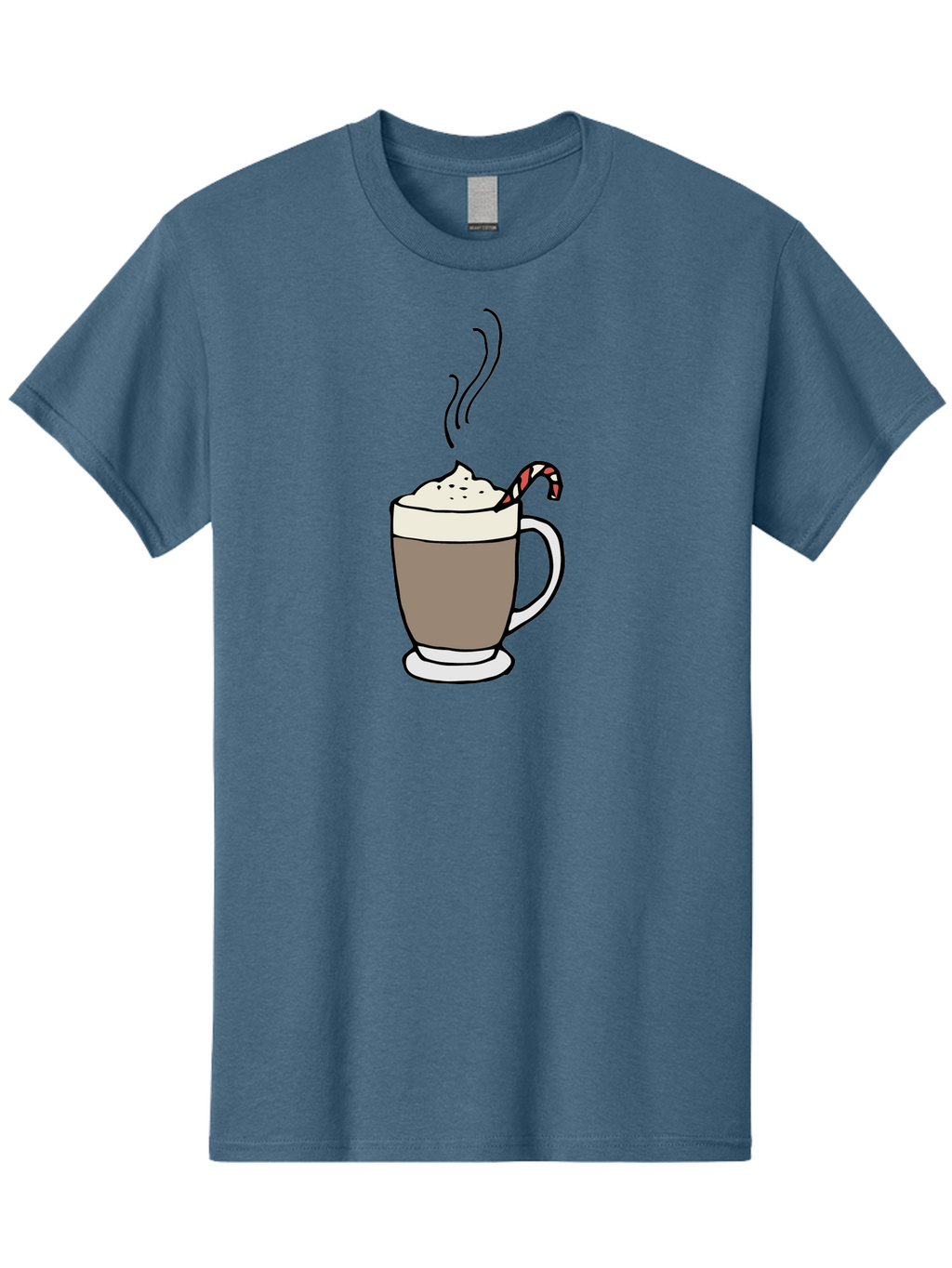 Hot-Chocolate-1 Men'S Graphic Tee, 100% Cotton, Comfortable Casual Summer Wear, Machine Washable, Hot Chocolate, Whipped Cream, Candy Cane, Holiday Drink, Sweet Treat, Festive Beverage, Marshmallow Topping, Chocolatey Goodness, -  Aaa939