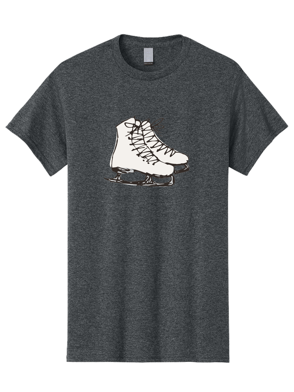 Ice-Skates-1 Men'S Graphic Tee, 100% Cotton, Comfortable Casual Summer Wear, Machine Washable, Ice Skates, Winter Sports, Figure Skating, Ice Skating, Laced Boots, Winter Fun, Cold Weather Activities, Frozen Rink -  Aaa944