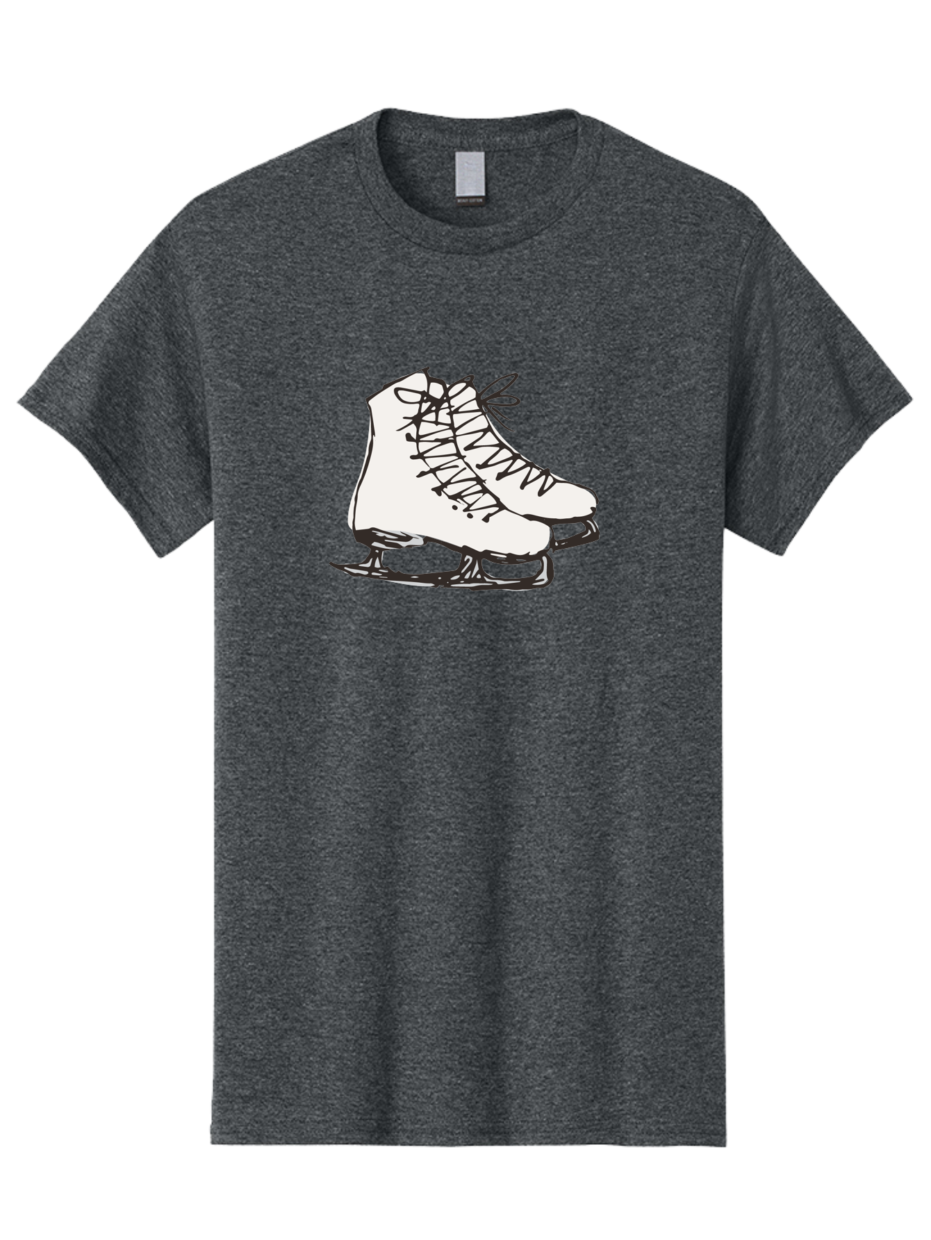 Ice-Skates-1 Men'S Graphic Tee, 100% Cotton, Comfortable Casual Summer Wear, Machine Washable, Ice Skates, Winter Sports, Figure Skating, Ice Skating, Laced Boots, Winter Fun, Cold Weather Activities, Frozen Rink -  Aaa944