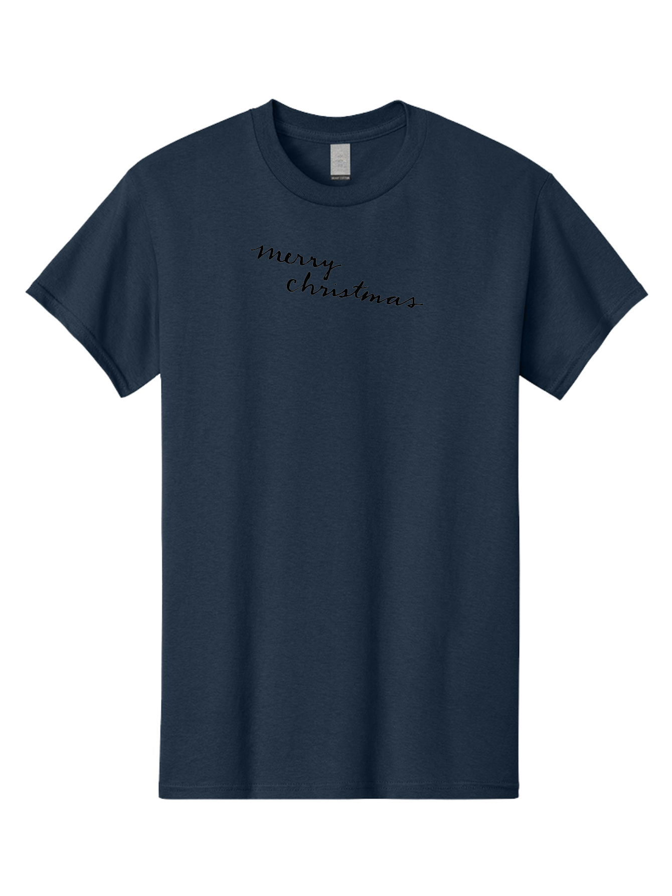 Merry-Christmas-3 Men'S Graphic Tee, 100% Cotton, Comfortable Casual Summer Wear, Machine Washable, Merry Christmas Greeting, Holiday Wishes, Festive Season, Christmas Message, Black Cursive Text, Winter Celebration, Holiday Cheer -  Aaa982