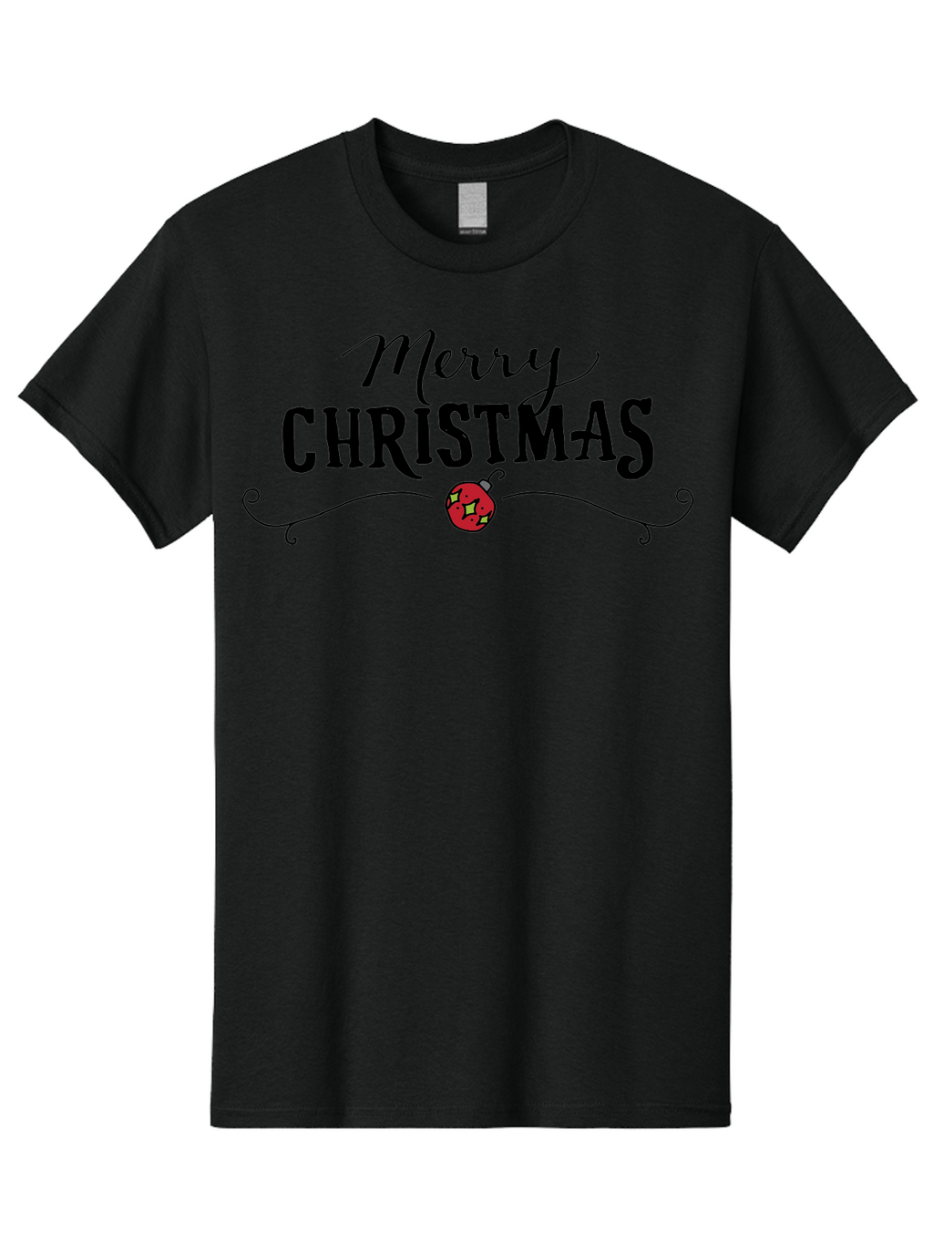 Merry-Christmas-6 Men'S Graphic Tee, 100% Cotton, Comfortable Casual Summer Wear, Machine Washable, Merry Christmas, Festive Greetings, Holiday Wishes, Christmas Decoration, Red Ornament, Celebration, Winter Holiday, Seasonal Message -  Aaa985