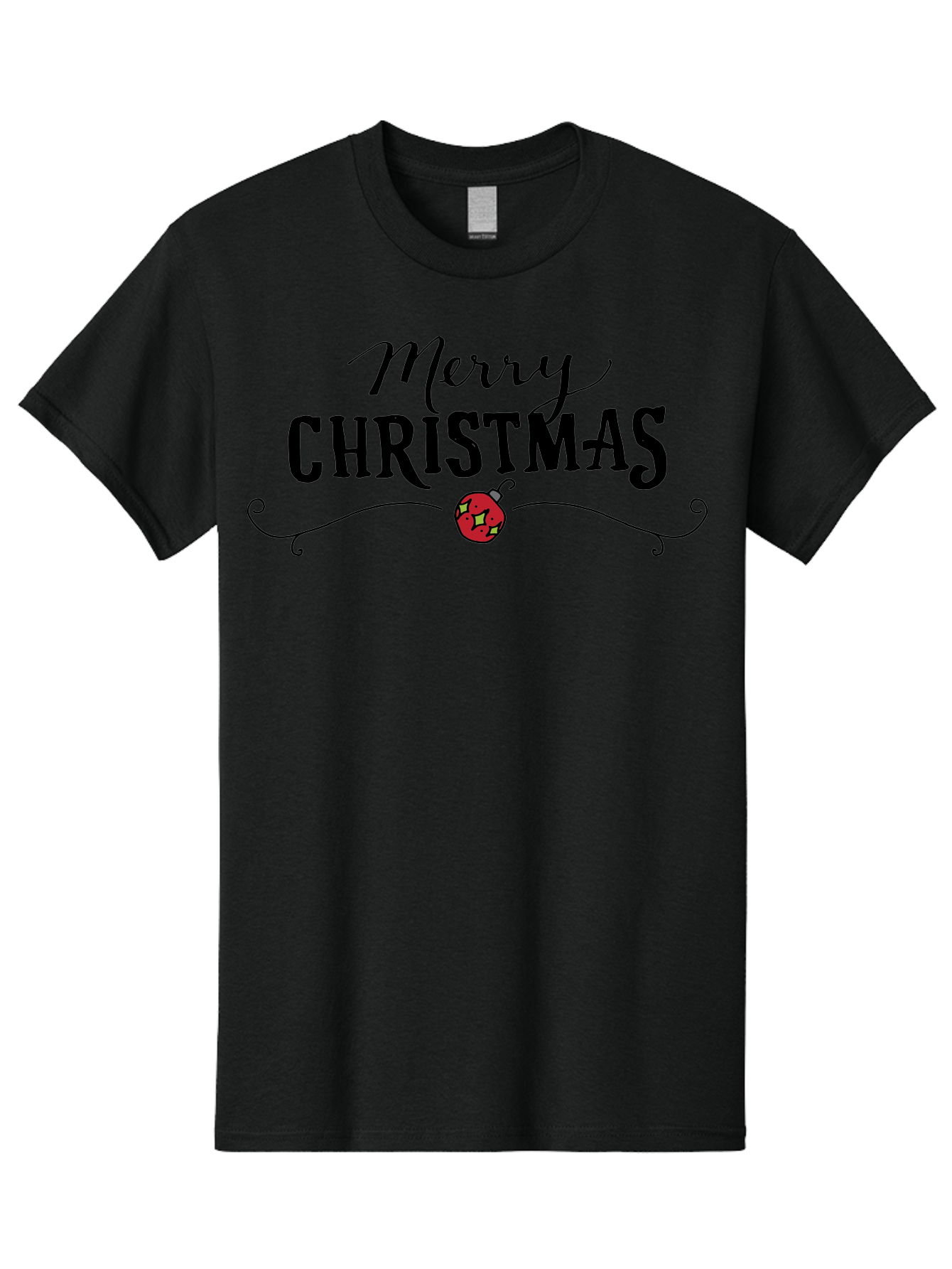 Merry-Christmas-6 Men'S Graphic Tee, 100% Cotton, Comfortable Casual Summer Wear, Machine Washable, Merry Christmas, Festive Greetings, Holiday Wishes, Christmas Decoration, Red Ornament, Celebration, Winter Holiday, Seasonal Message -  Aaa985
