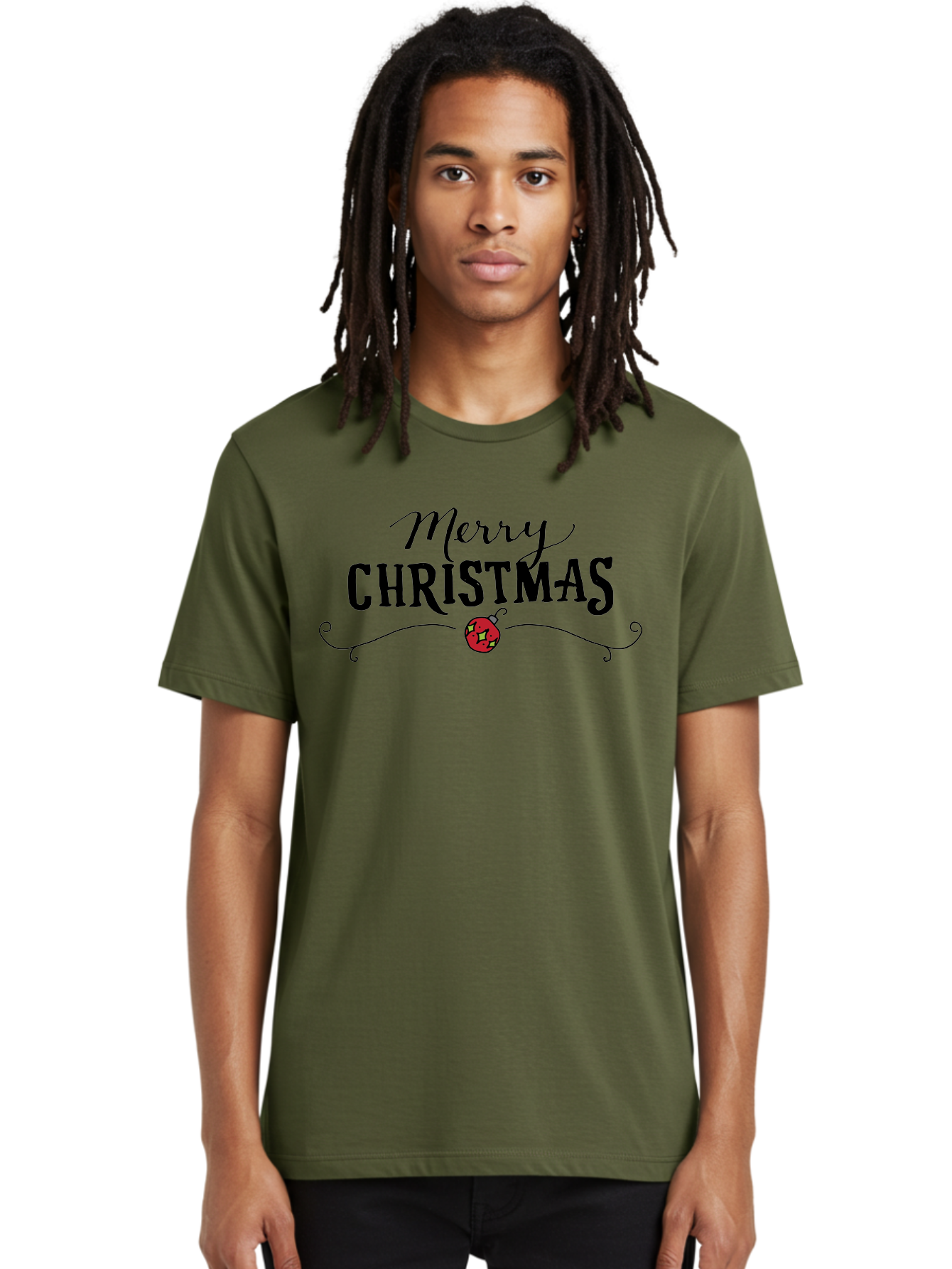 Merry-Christmas-6 Men'S Graphic Tee, 100% Cotton, Comfortable Casual Summer Wear, Machine Washable, Merry Christmas, Festive Greetings, Holiday Wishes, Christmas Decoration, Red Ornament, Celebration, Winter Holiday, Seasonal Message -  Aaa985