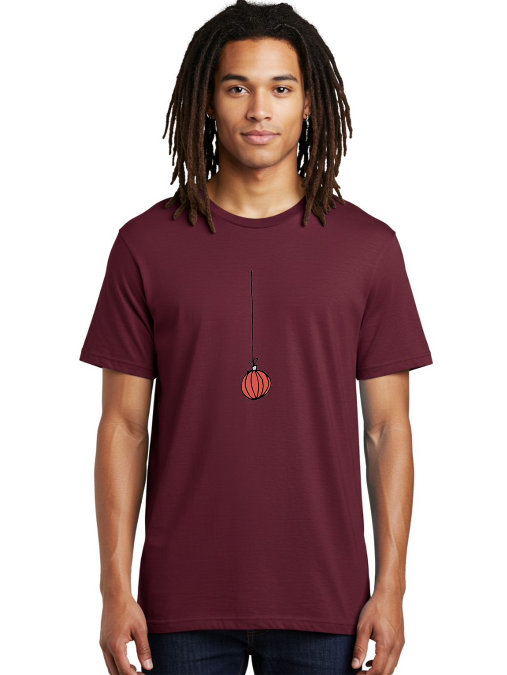 Onion Men'S Graphic Tee, 100% Cotton, Comfortable Casual Summer Wear, Machine Washable, Hanging Onion, Cartoon Style, Simple Illustration, Red Onion, Black Outline, Kitchen Ingredient, Food Illustration, Cooking Graphic Aab022
