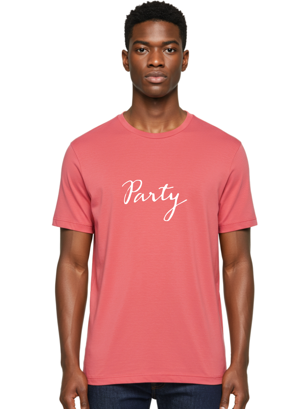 Party Men'S Graphic Tee, 100% Cotton, Comfortable Casual Summer Wear, Machine Washable, Party Invitation, Celebration, Festive Atmosphere, Elegant Script, White Text, Fun Gathering Aab024