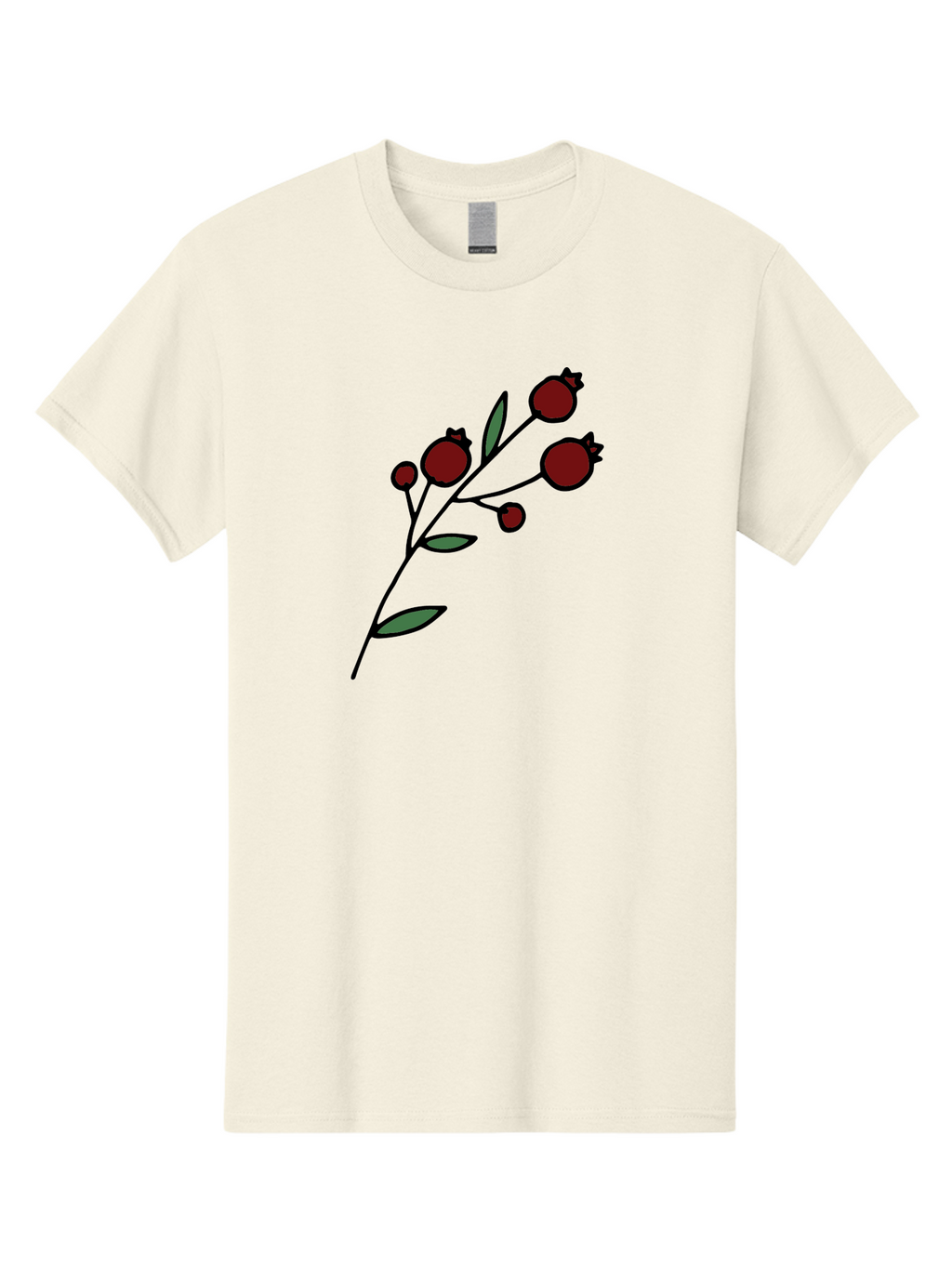 Pomegranate Men'S Graphic Tee, 100% Cotton, Comfortable Casual Summer Wear, Machine Washable, Poppies, Red Flowers, Simple Illustration, Floral Design, Minimalist Art, Cartoon Style, Poppy Flowers, Botanical Illustration, Red Poppies Aab054