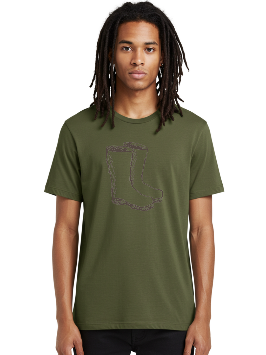 Rain-Boots Men'S Graphic Tee, 100% Cotton, Comfortable Casual Summer Wear, Machine Washable, Rubber Boots, Knee-High Boots, Waterproof Footwear, Outdoor Gear, Rainy Day Accessories, Gardening Boots Aab060
