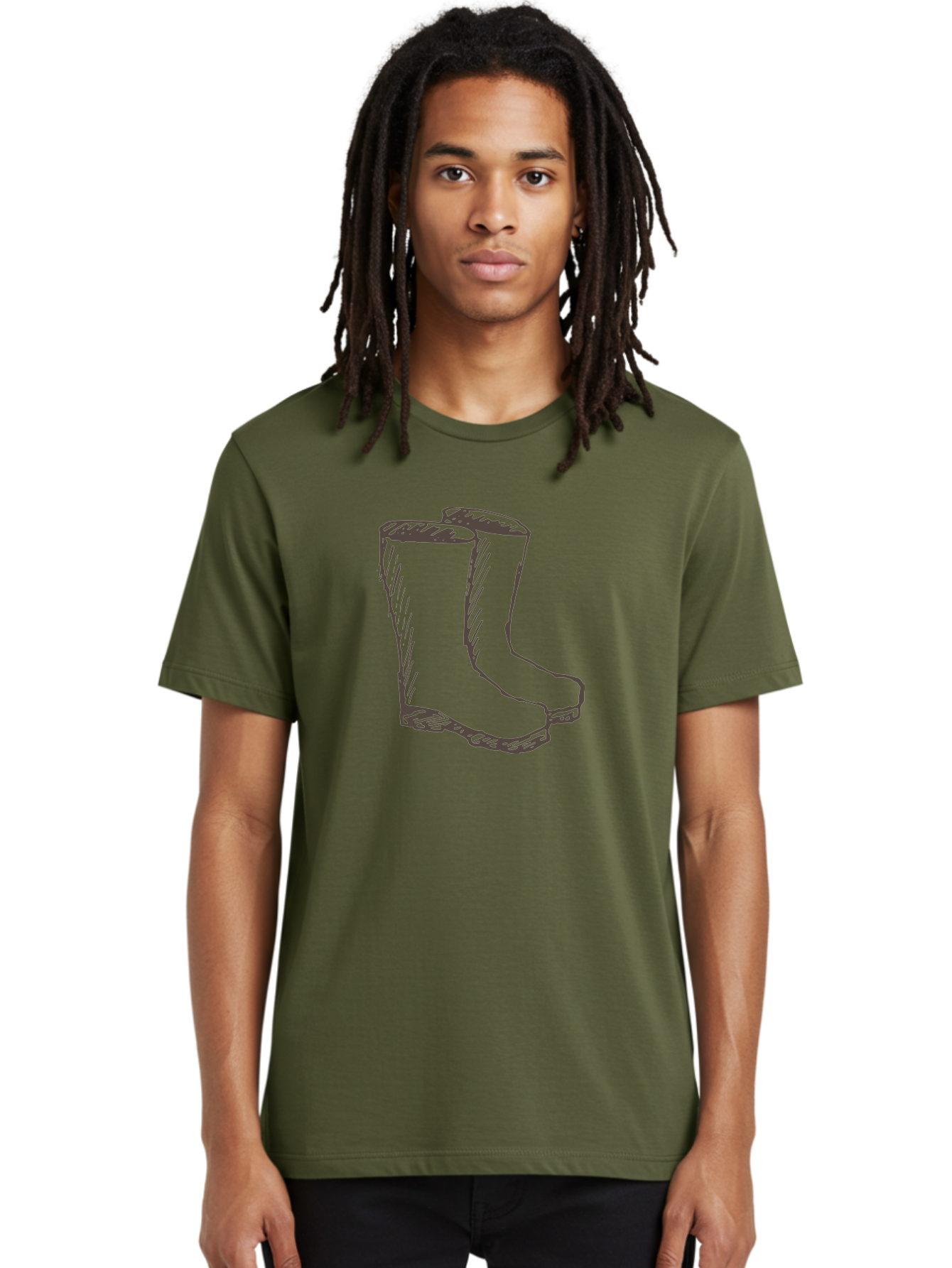 Rain-Boots Men'S Graphic Tee, 100% Cotton, Comfortable Casual Summer Wear, Machine Washable, Rubber Boots, Knee-High Boots, Waterproof Footwear, Outdoor Gear, Rainy Day Accessories, Gardening Boots Aab060