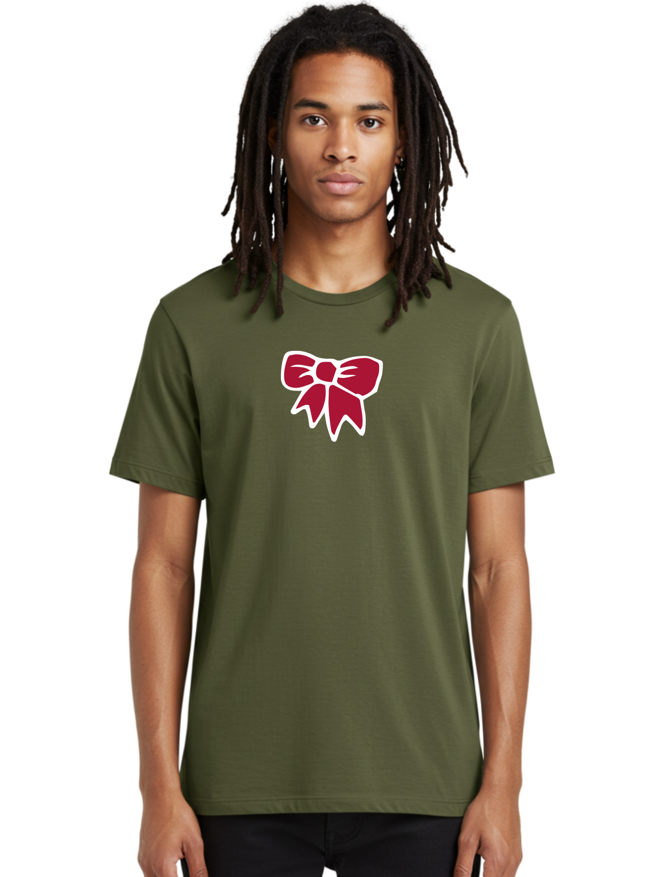Red-Bow-1 Men'S Graphic Tee, 100% Cotton, Comfortable Casual Summer Wear, Machine Washable, Red Bow, Ribbon Decoration, Gift Wrapping, Festive Symbol, Elegant Design, Classic Motif, Decorative Element, Stylish Accessory Aab066
