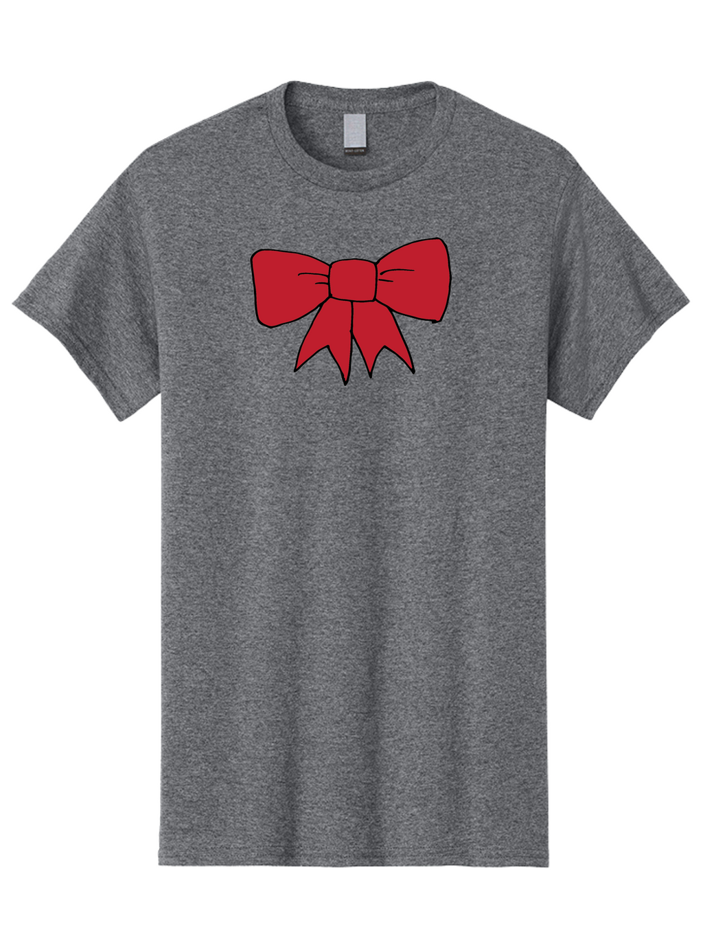 Red-Bow-4 Men'S Graphic Tee, 100% Cotton, Comfortable Casual Summer Wear, Machine Washable, Red Bow, Gift Decoration, Festive Symbol, Ribbon Accessory, Holiday Decor, Christmas Gift, Elegant Design Aab069