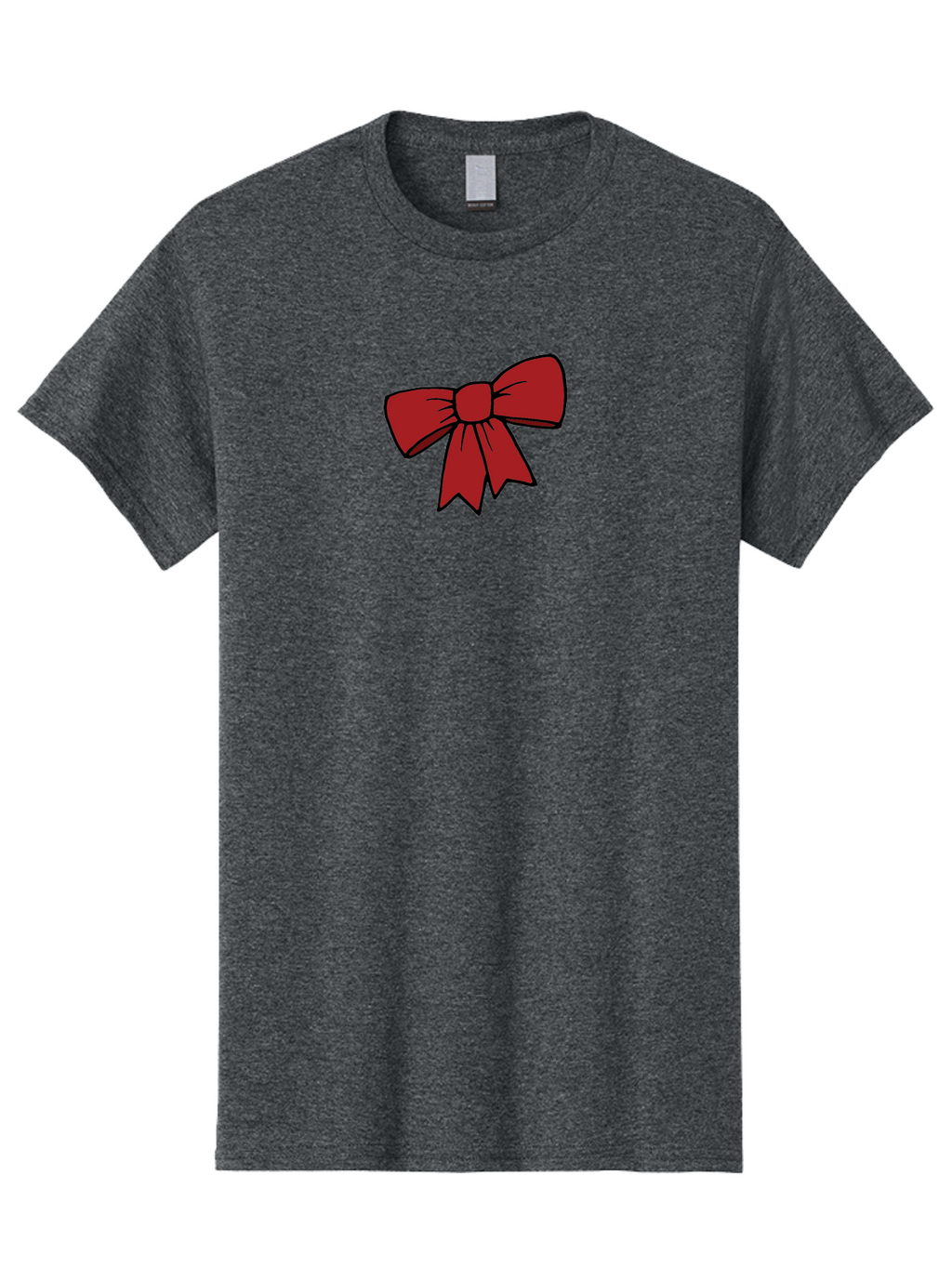 Red-Bow Men'S Graphic Tee, 100% Cotton, Comfortable Casual Summer Wear, Machine Washable, Red Bow, Gift Wrapping, Present Decoration, Festive Ribbon, Holiday Decor, Celebratory Bow, Party Favors Aab070