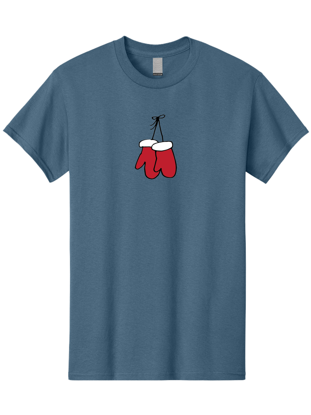 Red-Christmas-Mitten Men'S Graphic Tee, 100% Cotton, Comfortable Casual Summer Wear, Machine Washable, Red Christmas Mittens, Hanging Mittens, Winter Accessories, Festive Gloves, Holiday Decorations, Cozy Winter Wear Aab072