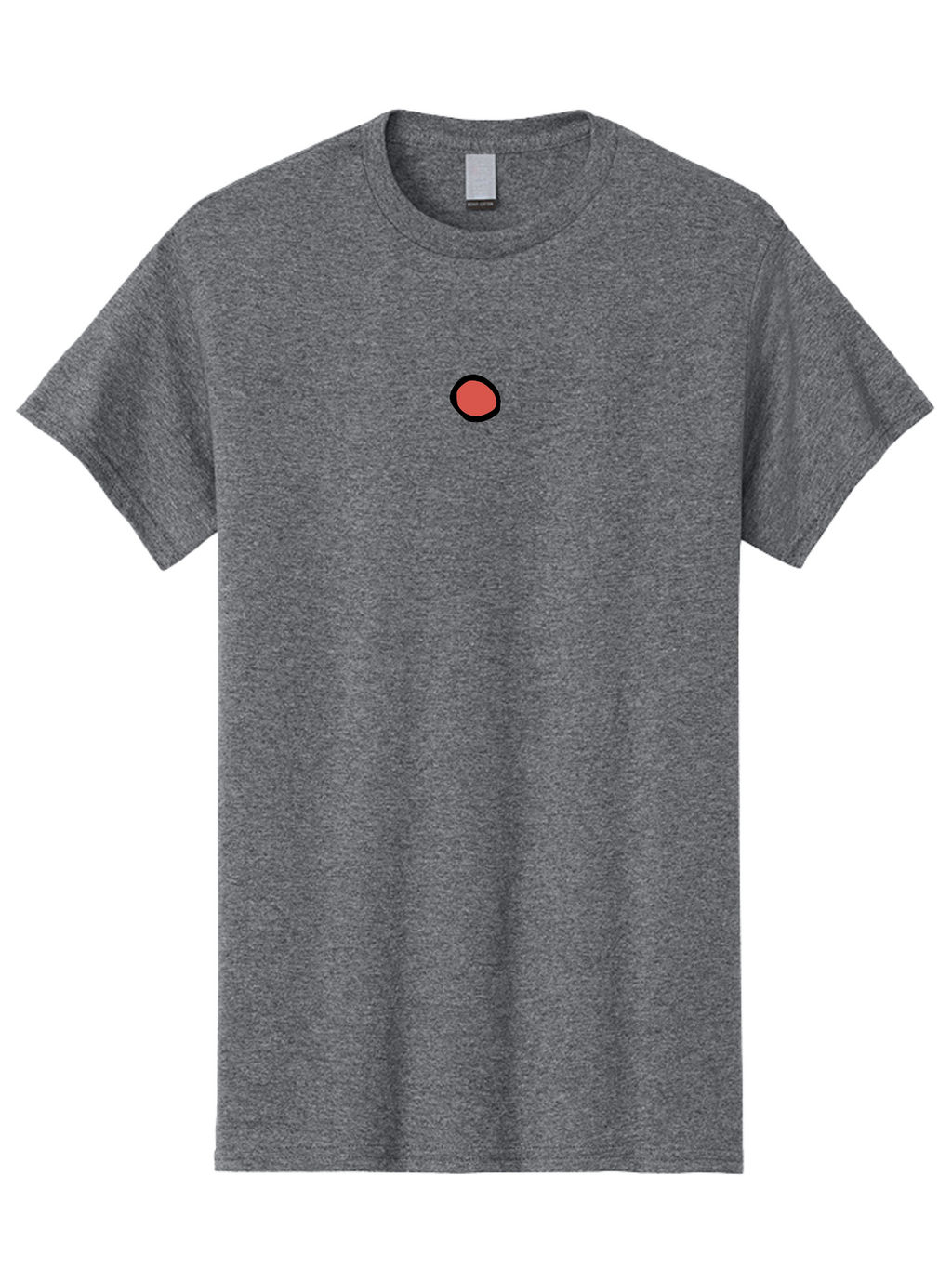 Red-Circle-1 Men'S Graphic Tee, 100% Cotton, Comfortable Casual Summer Wear, Machine Washable, Red Circle, Simple Graphic, Minimalist Design, Bold Color, Black Outline, Geometric Shape, Abstract Art, Modern Illustration Aab077