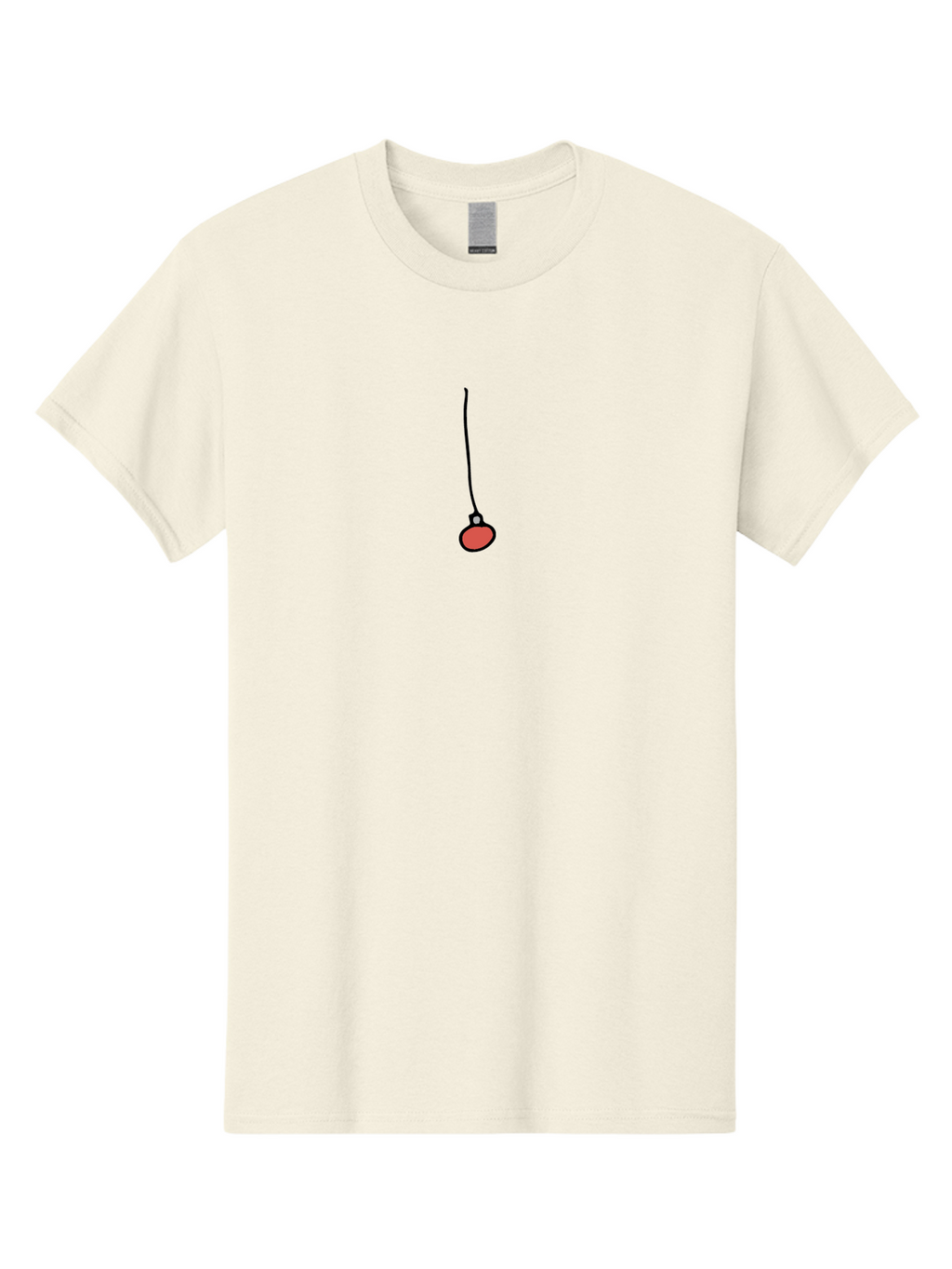 Red-Ornament Men'S Graphic Tee, 100% Cotton, Comfortable Casual Summer Wear, Machine Washable, Red Christmas Ornament, Holiday Decoration, Festive Symbol, Cartoon Style, Simple Design, Christmas Tree Decor Aab084