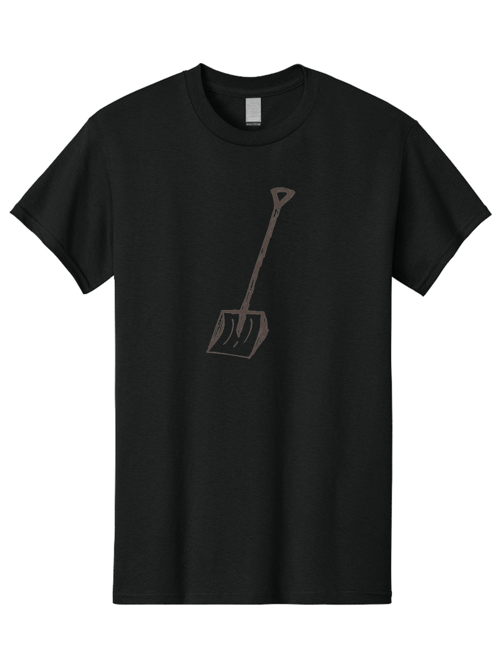 Shovel Men'S Graphic Tee, 100% Cotton, Comfortable Casual Summer Wear, Machine Washable, Hand-Drawn Shovel, Gardening Tool, Yard Work, Digging Equipment, Manual Labor, Simple Illustration, Garden Shovel Aab102
