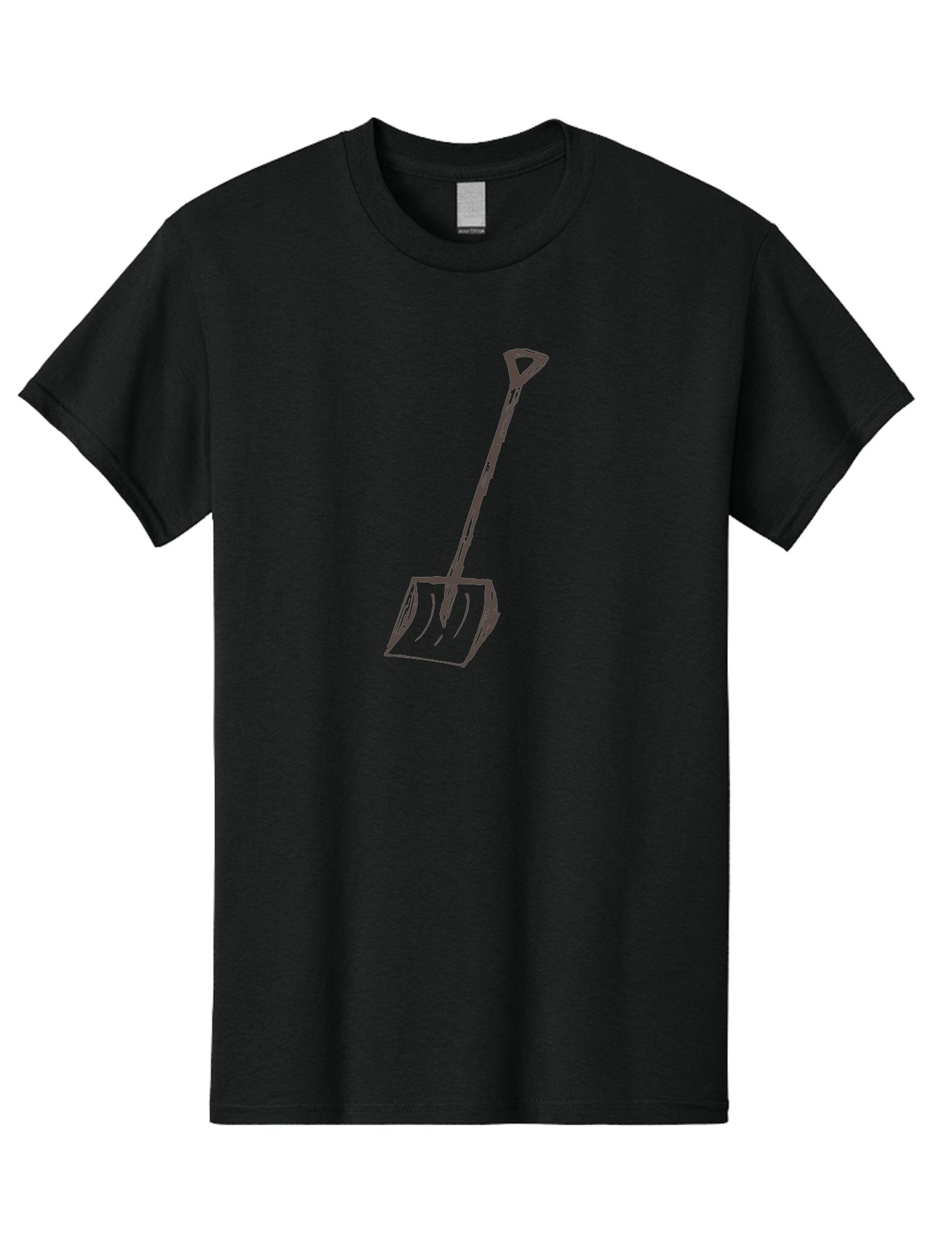 Shovel Men'S Graphic Tee, 100% Cotton, Comfortable Casual Summer Wear, Machine Washable, Hand-Drawn Shovel, Gardening Tool, Yard Work, Digging Equipment, Manual Labor, Simple Illustration, Garden Shovel Aab102