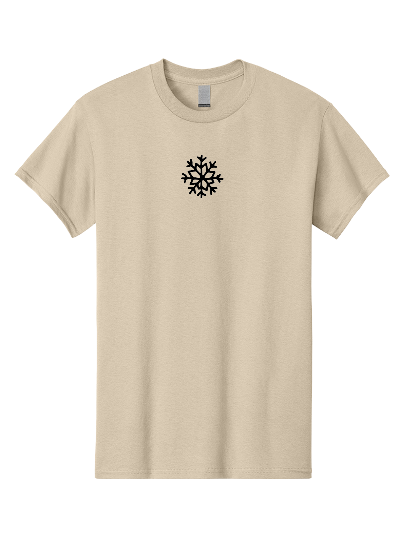 Snowflake-3 Men'S Graphic Tee, 100% Cotton, Comfortable Casual Summer Wear, Machine Washable, Black Snowflake, Symmetrical Shape, Winter Symbol, Frosty Design, Delicate Pattern, Snowfall Icon, Winter Wonderland Aab114