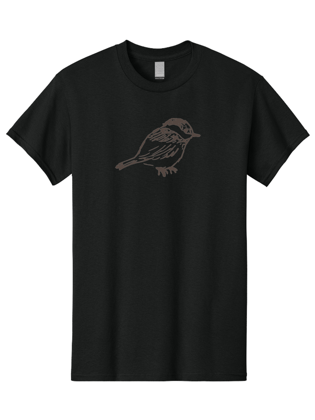 Sparrow Men'S Graphic Tee, 100% Cotton, Comfortable Casual Summer Wear, Machine Washable, Simple Bird, Illustration Art, Minimalist Design, Animal Graphics, Wildlife Illustration, Bird Species Aab130