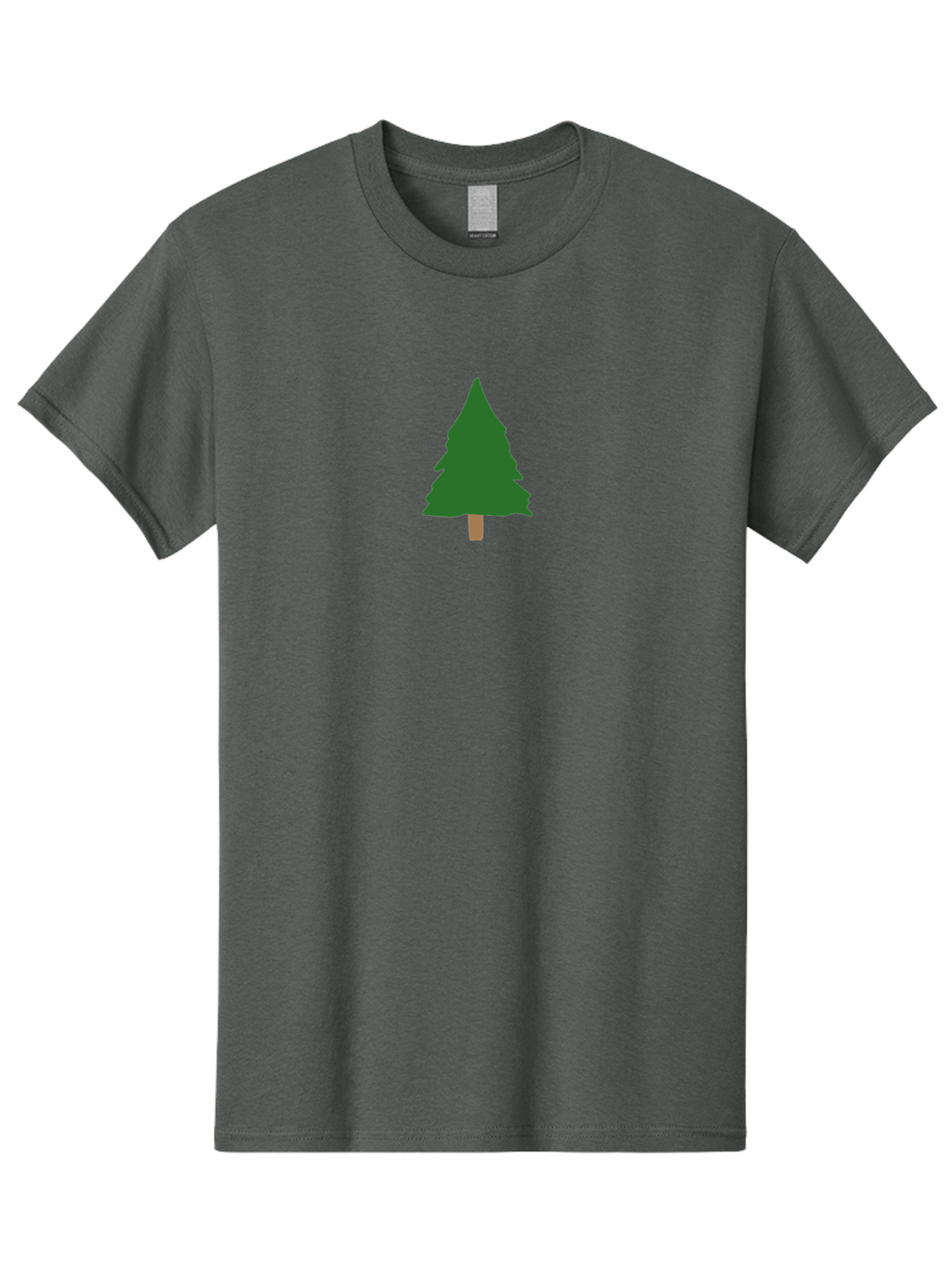 Tree-2 Men'S Graphic Tee, 100% Cotton, Comfortable Casual Summer Wear, Machine Washable, Simple Pine Tree, Minimalist Illustration, Evergreen Tree, Cartoon Style, Forest Icon, Eco-Friendly Symbol, Nature Graphic, Coniferous Tree, Digital Art Aab148