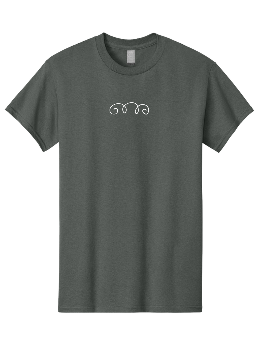 White-Swirls Men'S Graphic Tee, 100% Cotton, Comfortable Casual Summer Wear, Machine Washable, White Swirl Design, Curved Lines, Abstract Art, Elegant Pattern, Minimalist Style, Simple Shapes, Fluid Curves Aab165