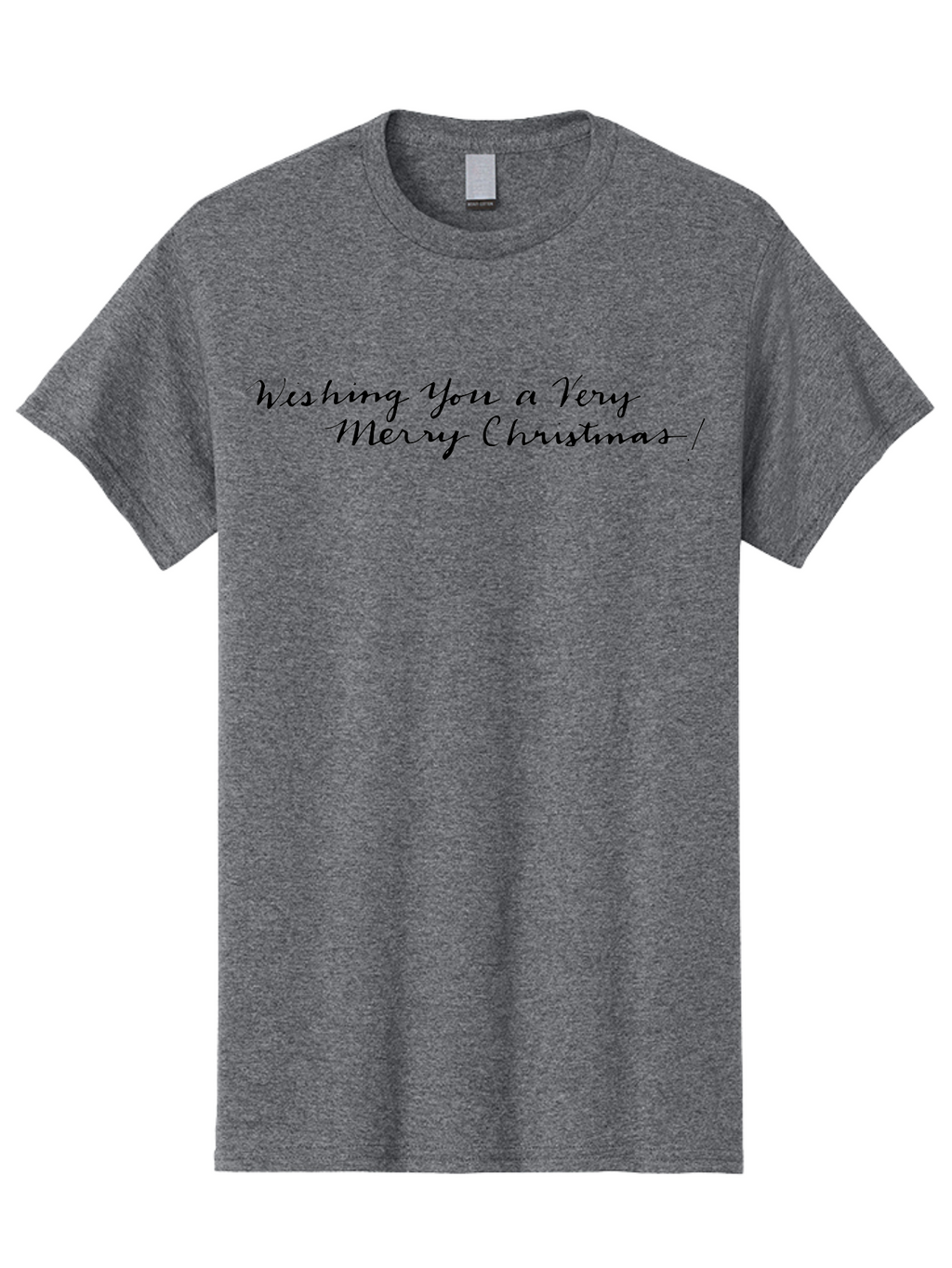 Wishing-You-A-Very-Merry-Christmas-1 Men'S Graphic Tee, 100% Cotton, Comfortable Casual Summer Wear, Machine Washable, Christmas Greeting, Festive Wishes, Holiday Message, Merry Christmas, Seasonal Greetings, Christmas Card Message, Black Text Aab172