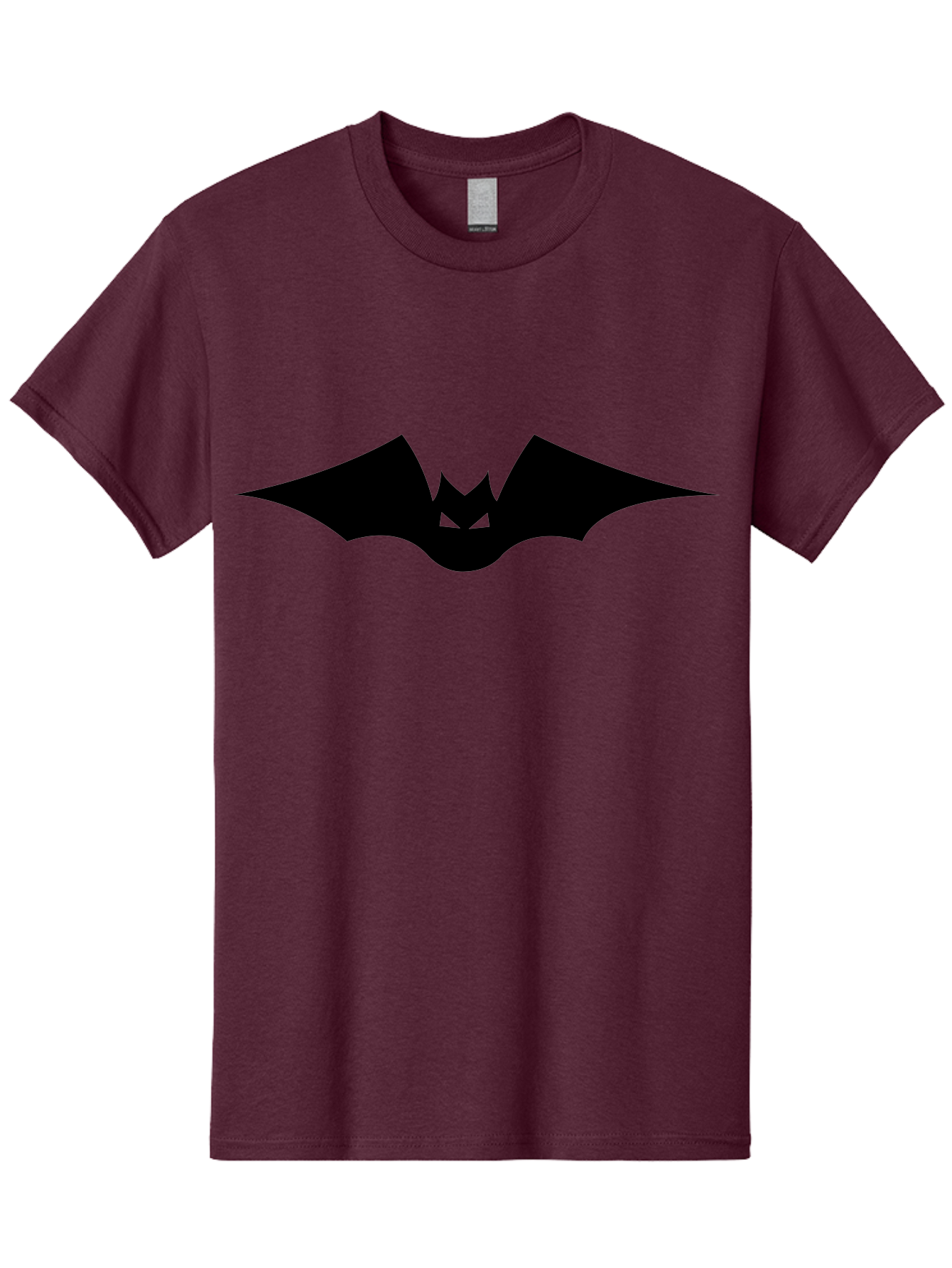 Bat-Icon Men'S Graphic Tee, 100% Cotton, Comfortable Casual Summer Wear, Machine Washable, Black Bat Silhouette, Flying Bat, Bat Wings, Spooky Atmosphere, Halloween Symbol, Gothic Icon, Mysterious Creature Aab191