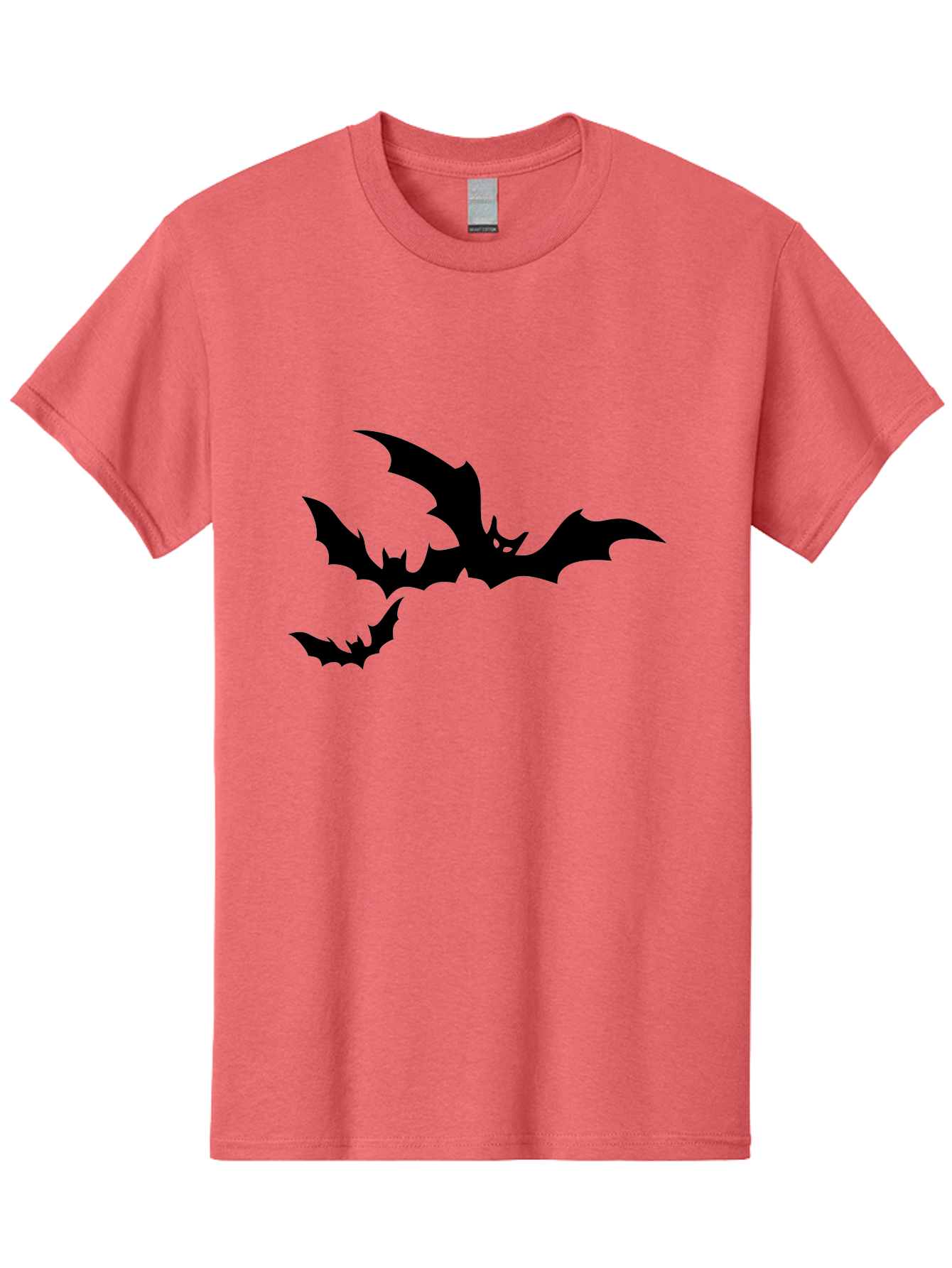 Bats Men'S Graphic Tee, 100% Cotton, Comfortable Casual Summer Wear, Machine Washable, Flying Bats, Silhouette Art, Bat Wings, Halloween Decorations, Spooky Atmosphere, Dark Creatures, Nocturnal Animals, Flying Mammals Aab198