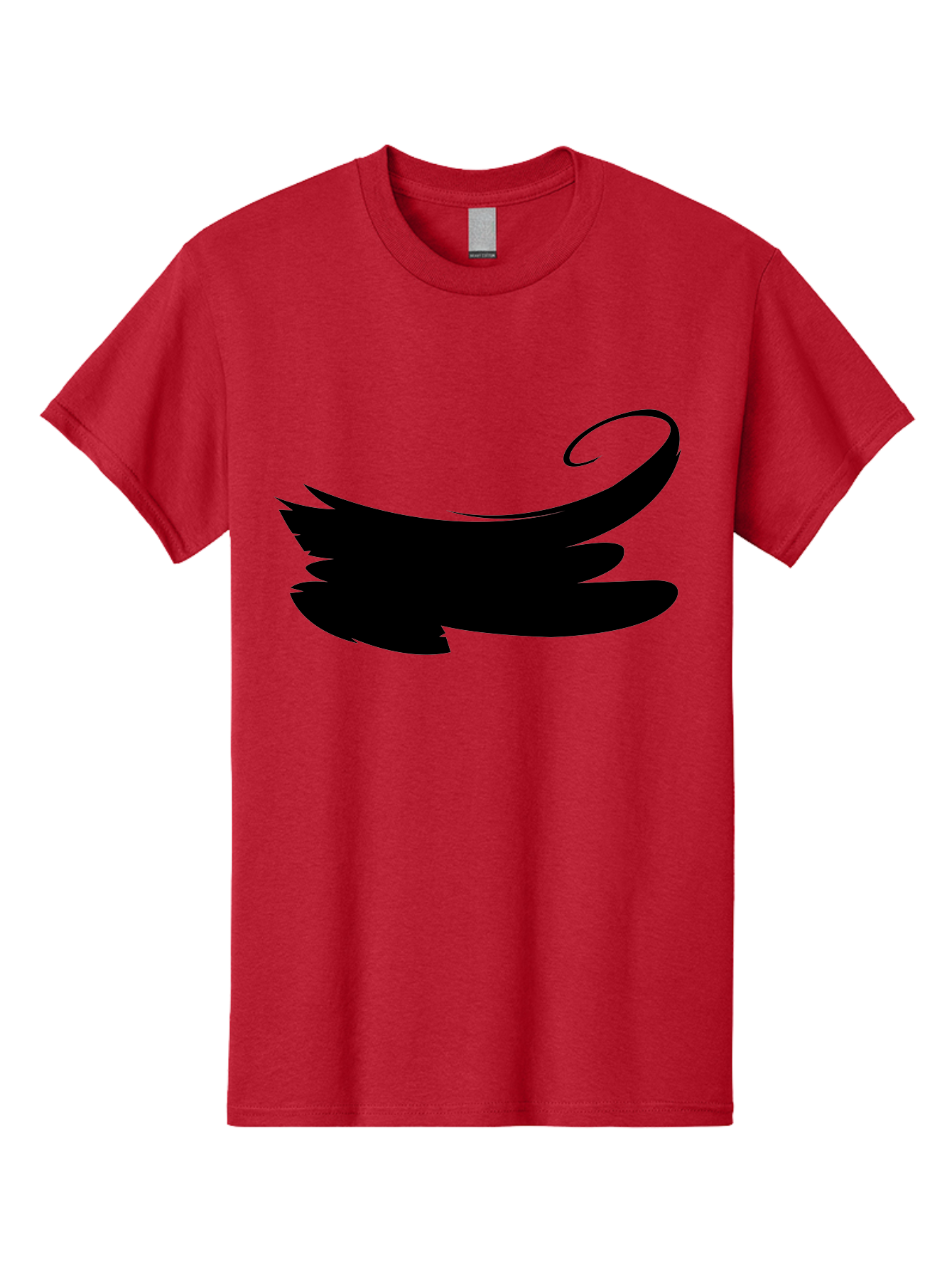 Bird-Silhouette Men'S Graphic Tee, 100% Cotton, Comfortable Casual Summer Wear, Machine Washable, Stylized Wing, Abstract Design, Minimalist Art, Black Silhouette, Freedom Symbol, Elegance, Simple Graphics, Symbolic Representation Aab200