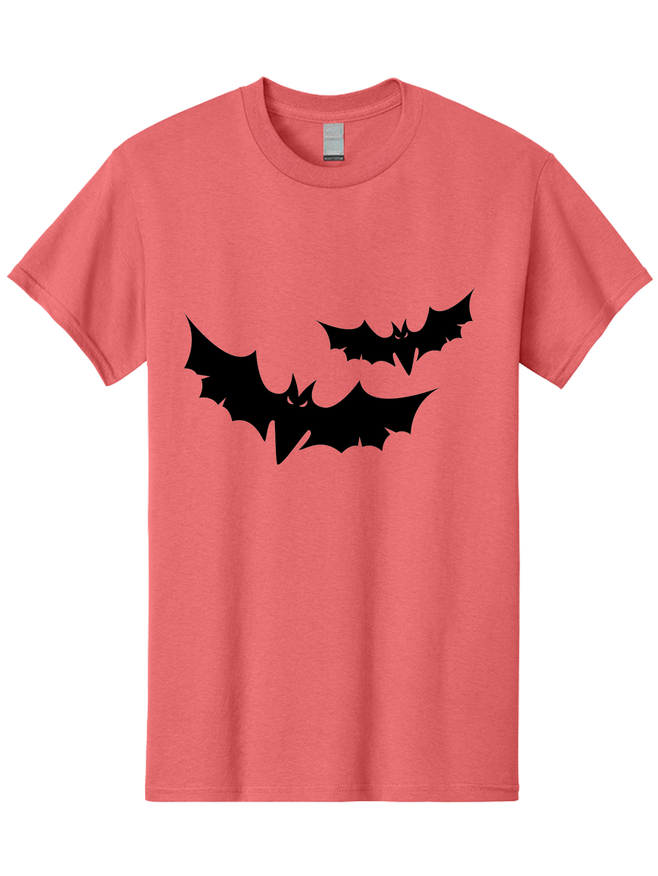Black-Bats Men'S Graphic Tee, 100% Cotton, Comfortable Casual Summer Wear, Machine Washable, Halloween Bats, Black Bats, Bat Silhouettes, Spooky Decor, Halloween Decorations, Flying Bats, Halloween Theme Aab201