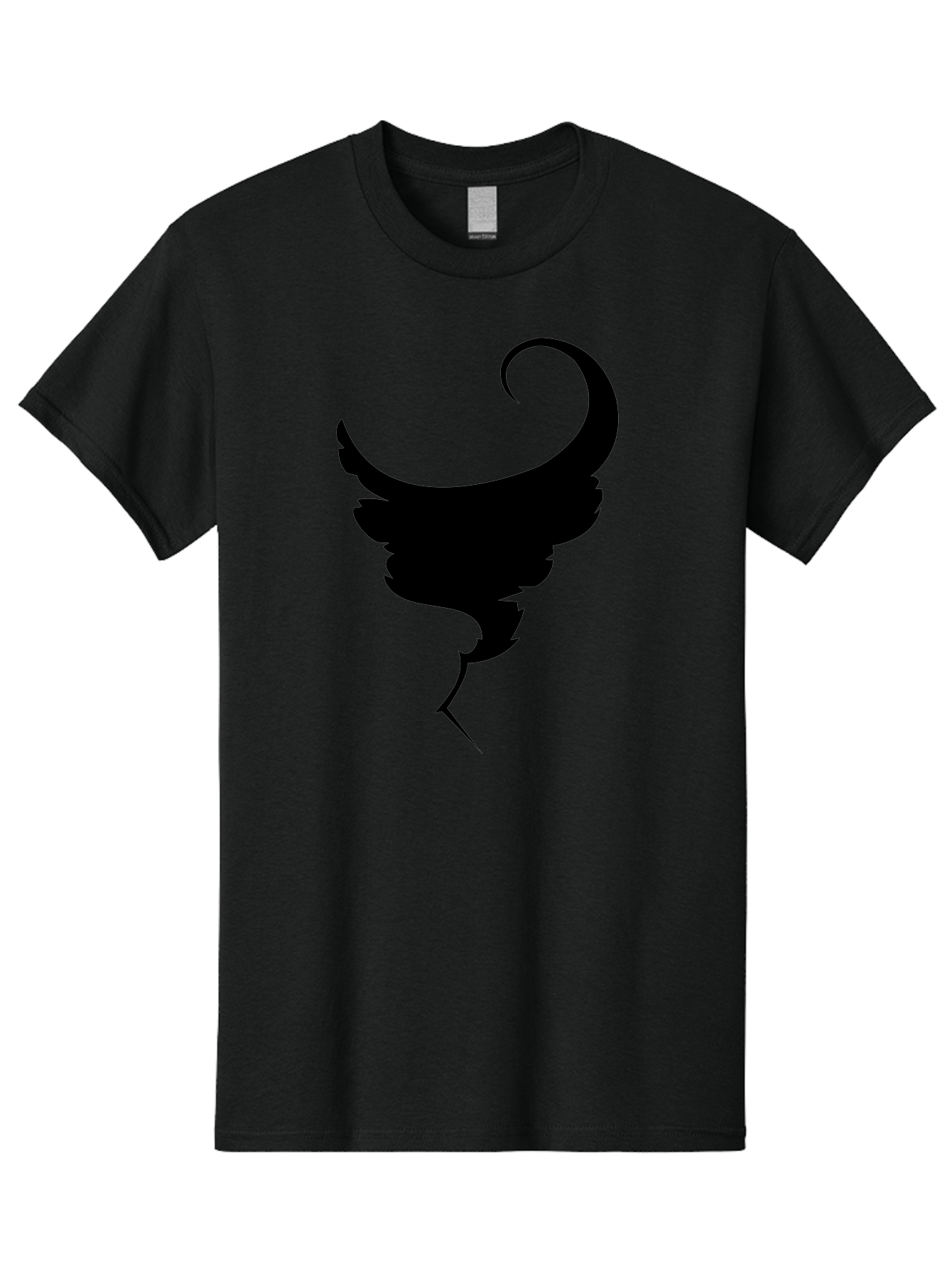 Black-Feather-Silhouette Men'S Graphic Tee, 100% Cotton, Comfortable Casual Summer Wear, Machine Washable, Feather Icon, Black Silhouette, Majestic Wing, Elegant Design, Symbolic Imagery, Minimalist Art, Stylized Feather, Modern Graphic Aab206