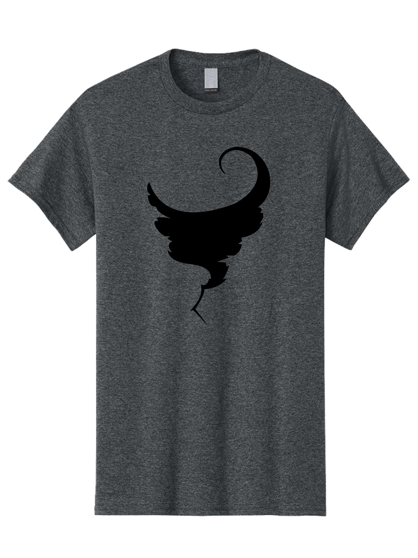 Black-Feather-Silhouette Men'S Graphic Tee, 100% Cotton, Comfortable Casual Summer Wear, Machine Washable, Feather Icon, Black Silhouette, Majestic Wing, Elegant Design, Symbolic Imagery, Minimalist Art, Stylized Feather, Modern Graphic Aab206