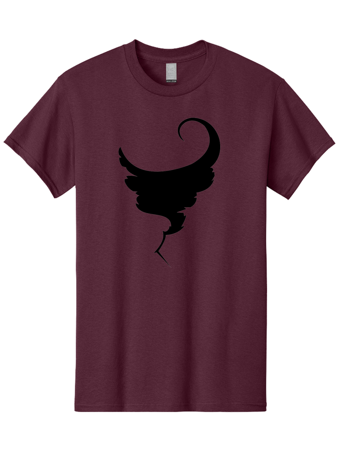 Black-Feather-Silhouette Men'S Graphic Tee, 100% Cotton, Comfortable Casual Summer Wear, Machine Washable, Feather Icon, Black Silhouette, Majestic Wing, Elegant Design, Symbolic Imagery, Minimalist Art, Stylized Feather, Modern Graphic Aab206