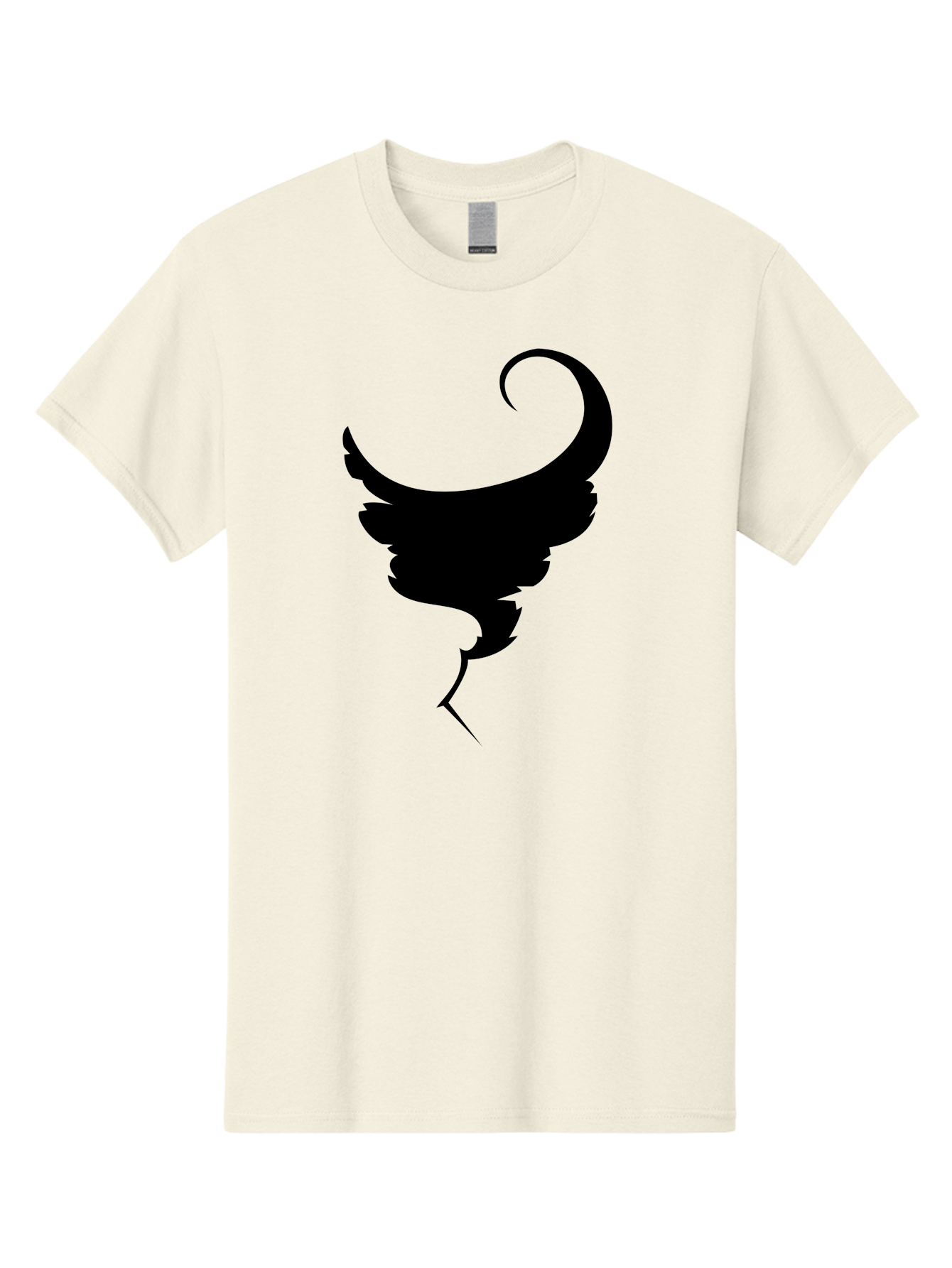 Black-Feather-Silhouette Men'S Graphic Tee, 100% Cotton, Comfortable Casual Summer Wear, Machine Washable, Feather Icon, Black Silhouette, Majestic Wing, Elegant Design, Symbolic Imagery, Minimalist Art, Stylized Feather, Modern Graphic Aab206