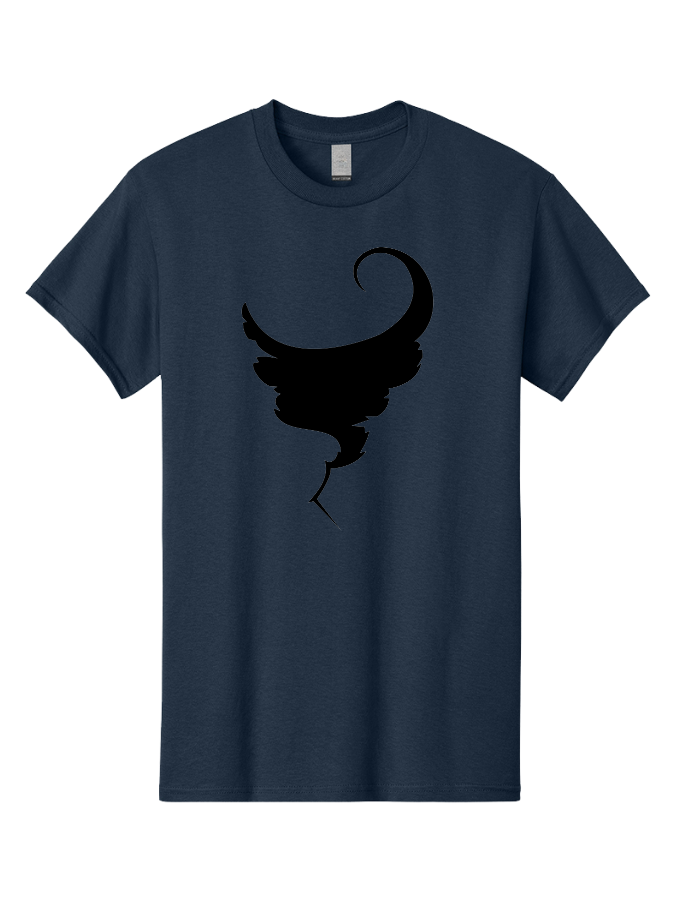 Black-Feather-Silhouette Men'S Graphic Tee, 100% Cotton, Comfortable Casual Summer Wear, Machine Washable, Feather Icon, Black Silhouette, Majestic Wing, Elegant Design, Symbolic Imagery, Minimalist Art, Stylized Feather, Modern Graphic Aab206