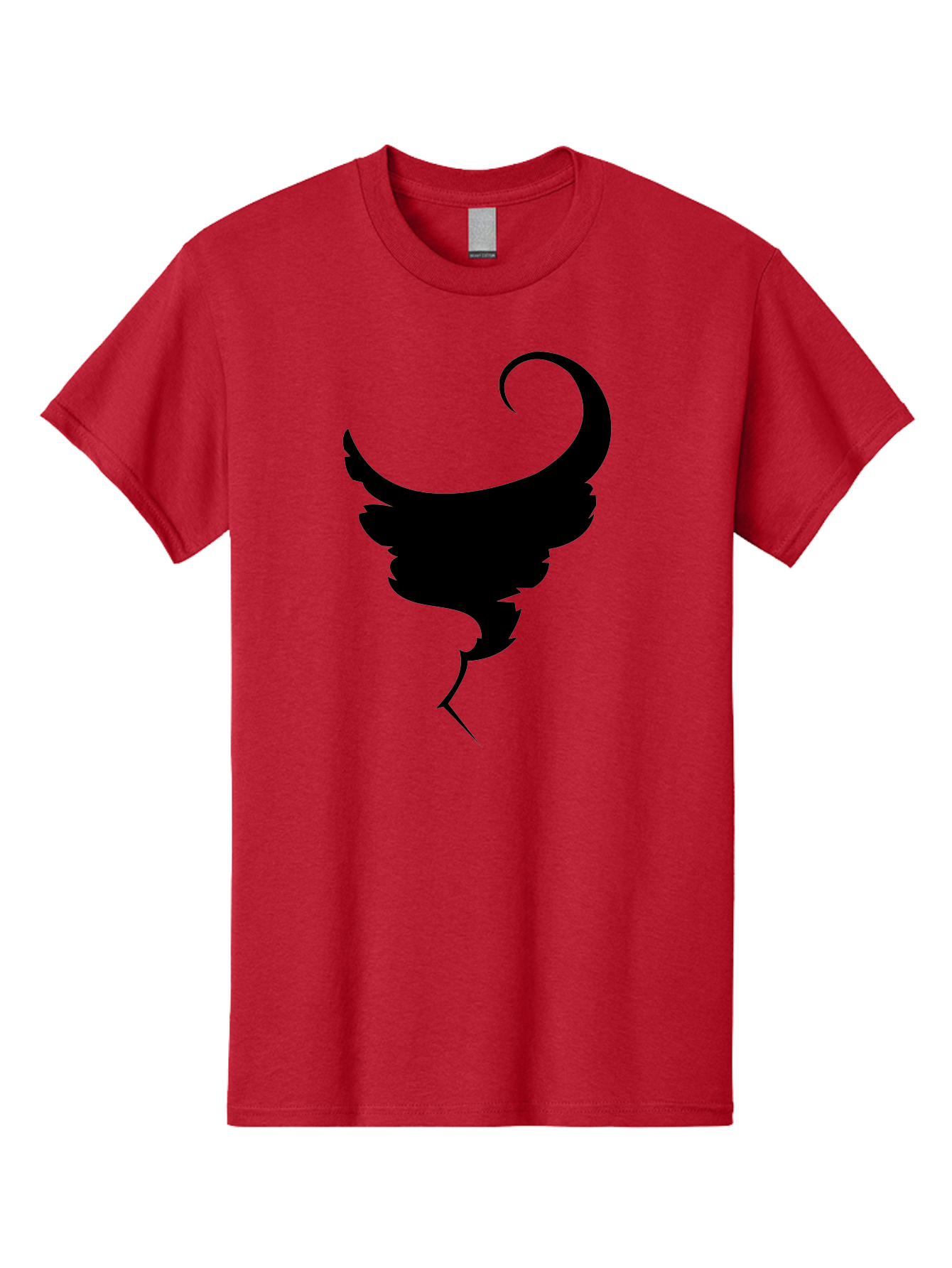 Black-Feather-Silhouette Men'S Graphic Tee, 100% Cotton, Comfortable Casual Summer Wear, Machine Washable, Feather Icon, Black Silhouette, Majestic Wing, Elegant Design, Symbolic Imagery, Minimalist Art, Stylized Feather, Modern Graphic Aab206