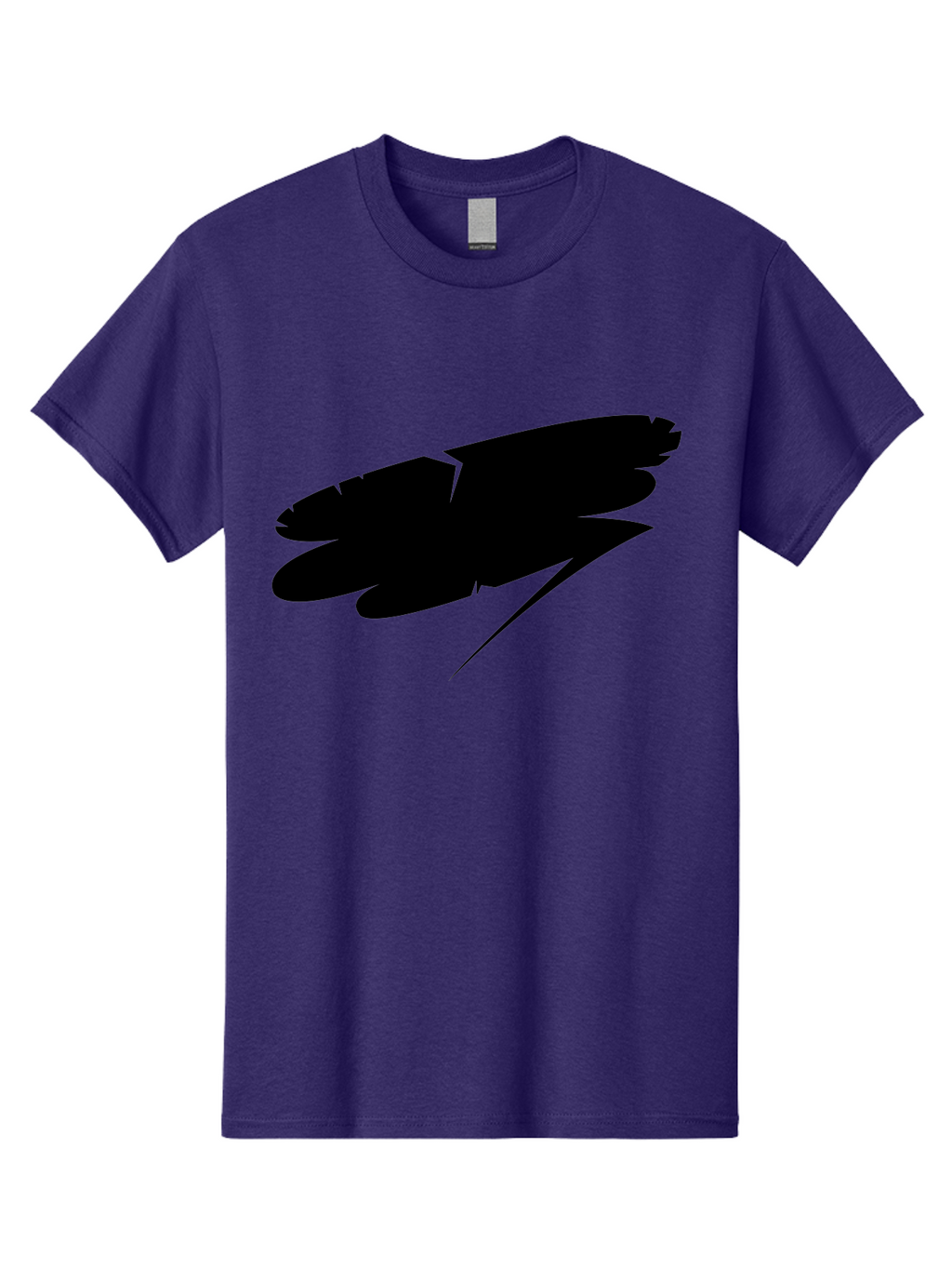 Feather-Silhouette Men'S Graphic Tee, 100% Cotton, Comfortable Casual Summer Wear, Machine Washable, Feather Silhouette, Black Feather, Minimalist Design, Simple Graphics, Bold Shapes, Graphic Elements, Abstract Art Aab214