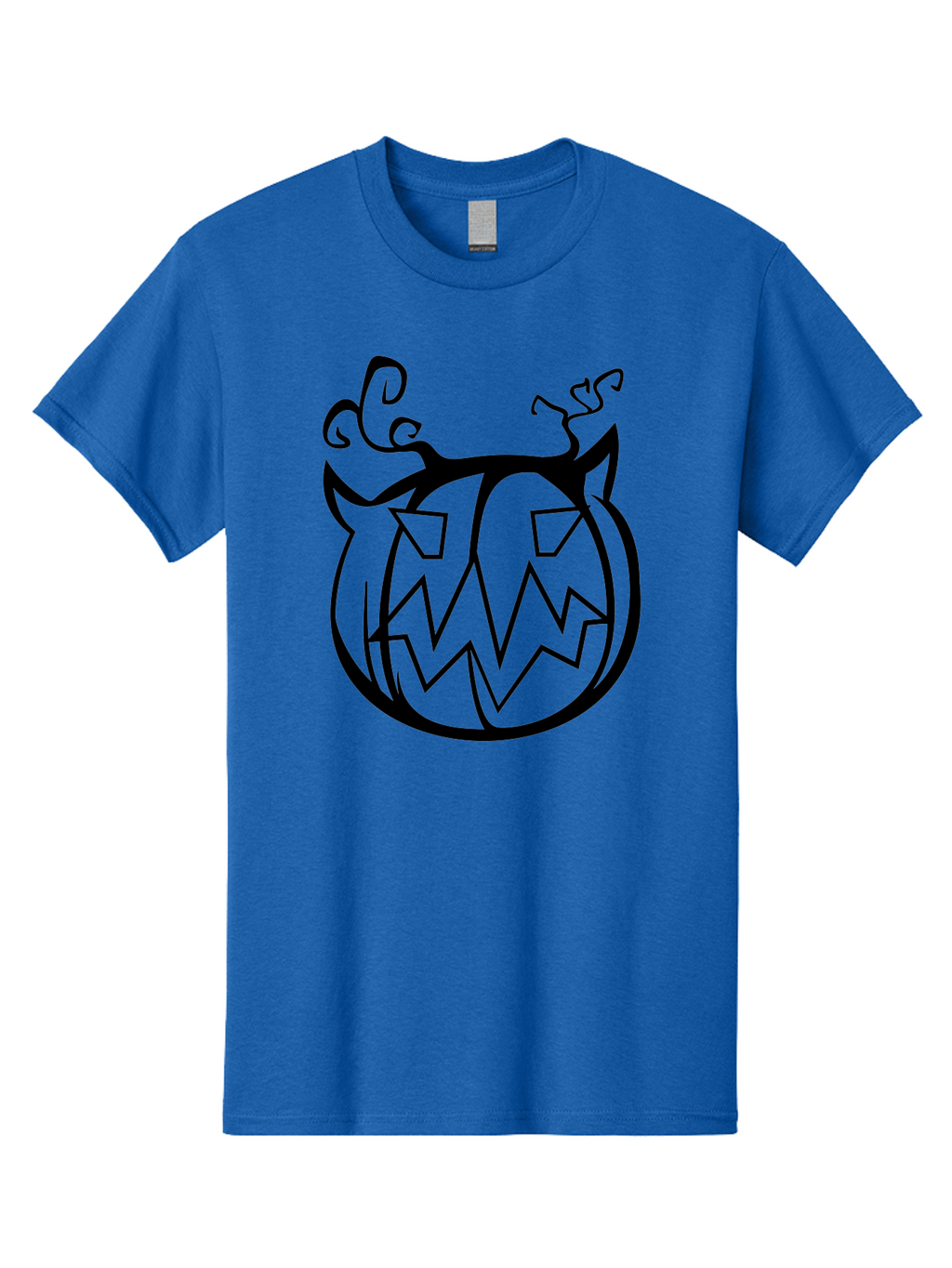 Jack-O-Lantern-1 Men'S Graphic Tee, 100% Cotton, Comfortable Casual Summer Wear, Machine Washable, Halloween Pumpkin, Jack O Lantern, Spooky Face, Cartoon Illustration, Creepy Eyes, Fall Season, Autumn Decor, Festive Design, Black Outline Aab228