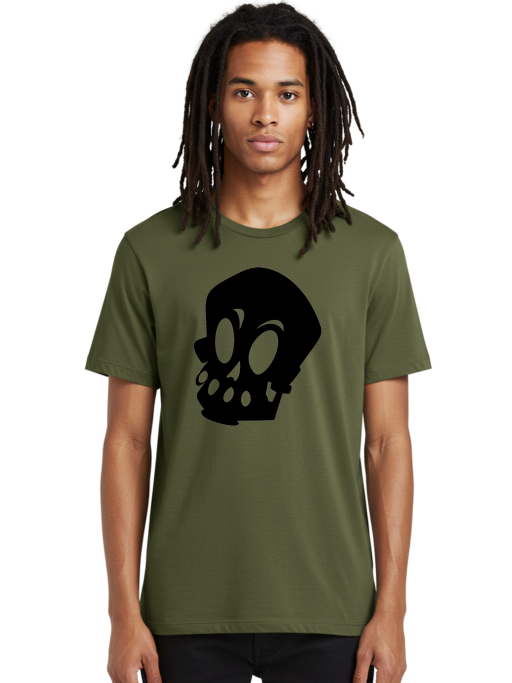 Skull Men'S Graphic Tee, 100% Cotton, Comfortable Casual Summer Wear, Machine Washable, Human Skull, Death Symbol, Gothic Icon, Spooky Emblem, Dark Imagery, Skull Illustration, Goth Culture, Halloween Symbol, Skull Art Aab233